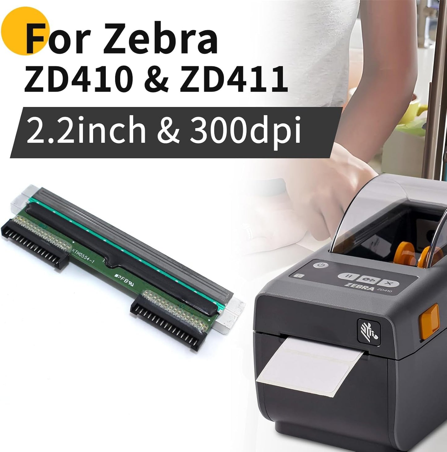 P1079903-011 New Printhead for Zebra ZD410 ZD411 ZD411d ZD411t Thermal Mobile Printer 300dpi Genuine