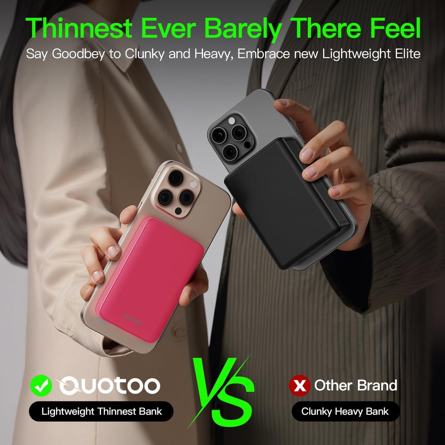 2025 Magnetic 15W Power Bank for iPhone,5000mAh Magsafe Battery Pack with 20w Fast Charging,Slim Magsafe Power Bank in&Out,with LED Display,Wireless Portable Charger for iPhone 16/15/14/13/12 Series