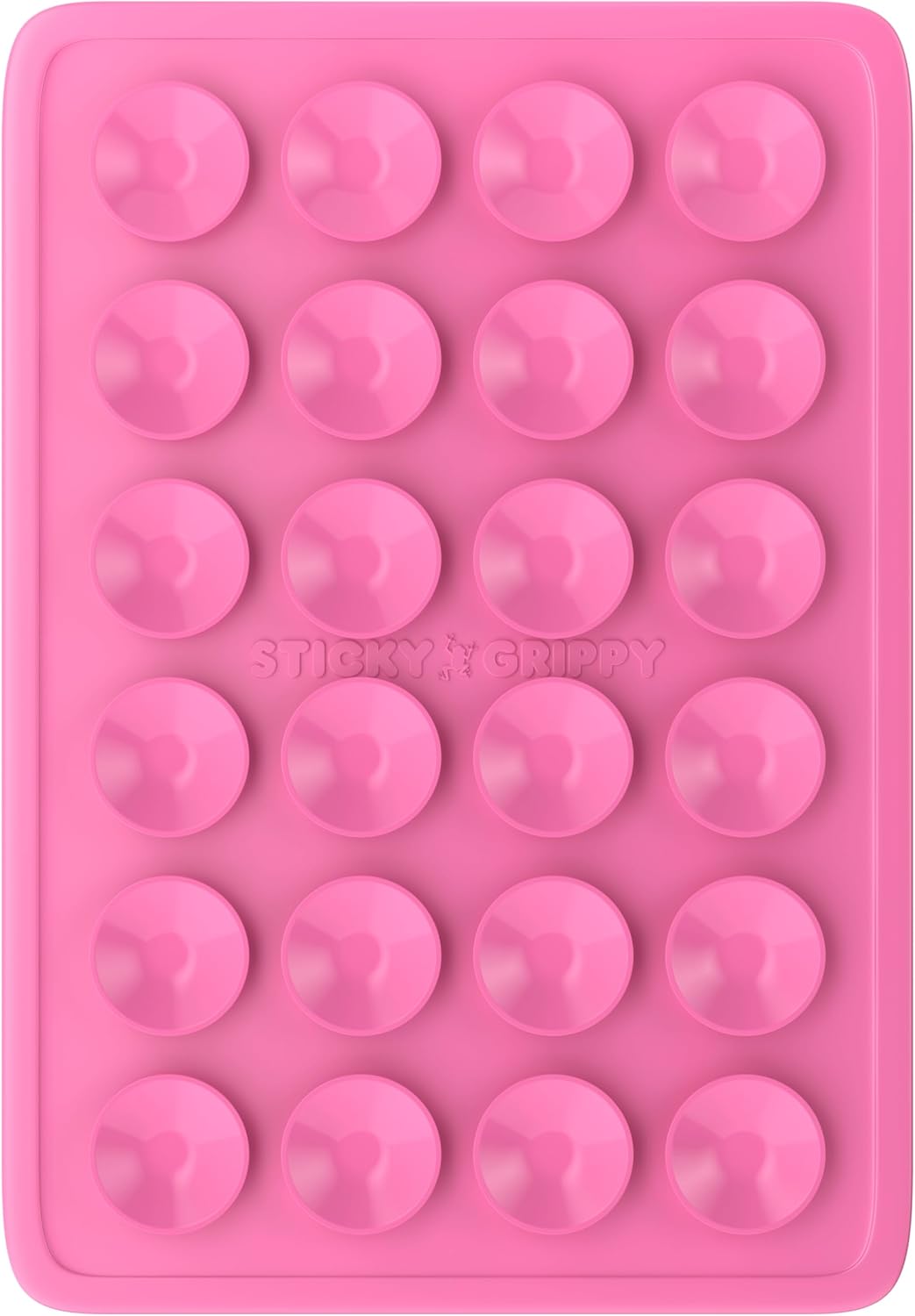 Suction Phone Case Mount, Sillicon Adhesive Phone Accessory for iPhone and Android, Hands-Free Fidget Toy Mirror Shower Phone Holder, Tiktok Videos and Selfies (Bubble Gum)