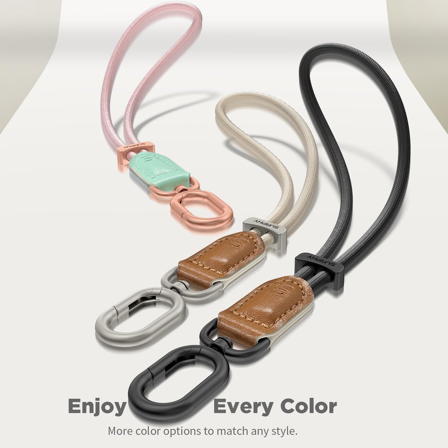 SURPHY Phone Wrist Strap, Keychain Wristlet, Phone Strap Charm with Tether Tab, Cellphone Lanyard Wrist, Key Chain for Women