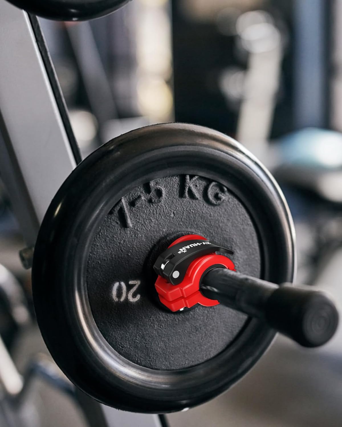 Pro Barbell Clips 1 inch Barbell Clamps 0.9-1.18inch Quick Release Weight Clips for Bars Multi-Size Adjustable Olympic Barbell Clamps