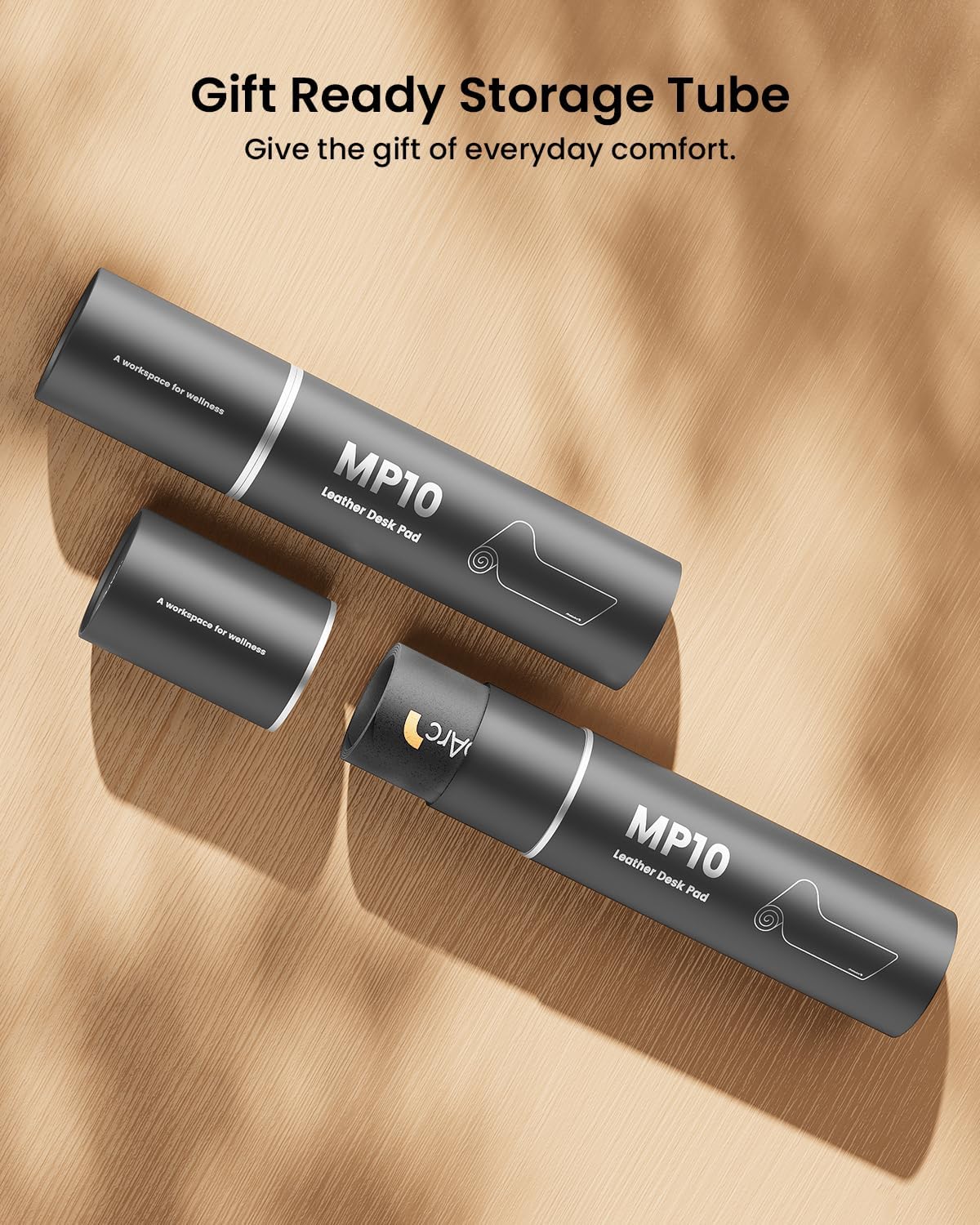 ProtoArc Leather Desk Mat, Large Mouse Pad- 31.5×15.8 inch, Non-Slip PU Leather Desk Pad Protector, Premium Desktop Mat for Computer, Keyboard and Mouse, Gray