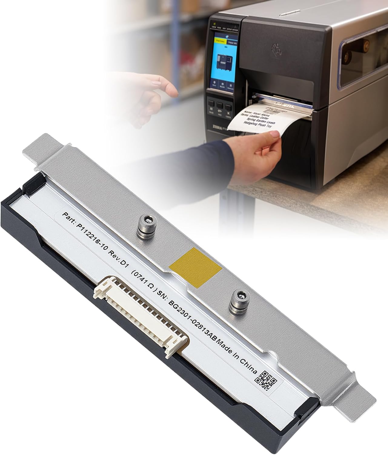 P1123335-012 Genuine Print Head for Zebra ZT111 ZT211 ZT231, New Printhead for Zebra Barcode Thermal Label Industrial Printer 203dpi OEM Replacement P112216-10