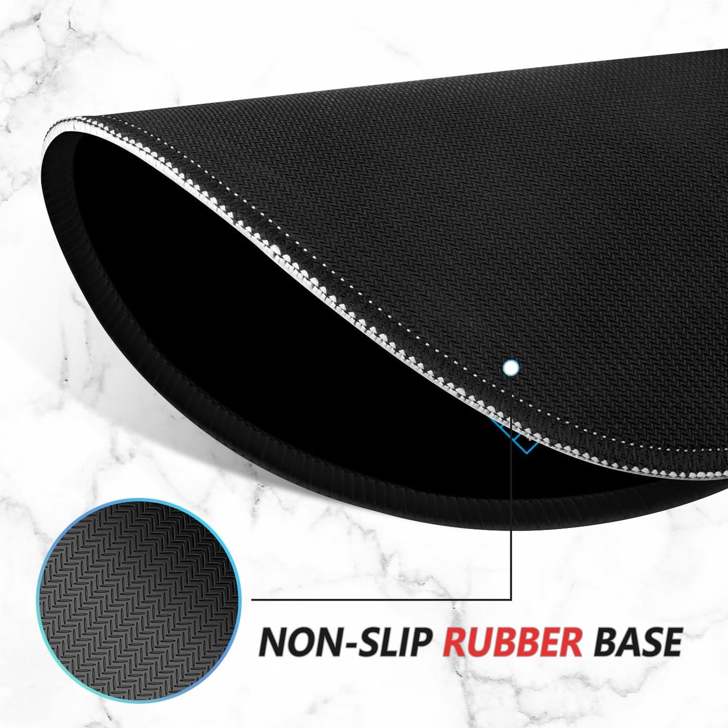 ITNRSIIET Mouse Pad Non-Slip Rubber Base Smooth Surface Stitched Edges Waterproof Durable Compatible with All Mice for Office & Gaming, Desk Accessory, Diameter 8.7 inch, MacShortcuts