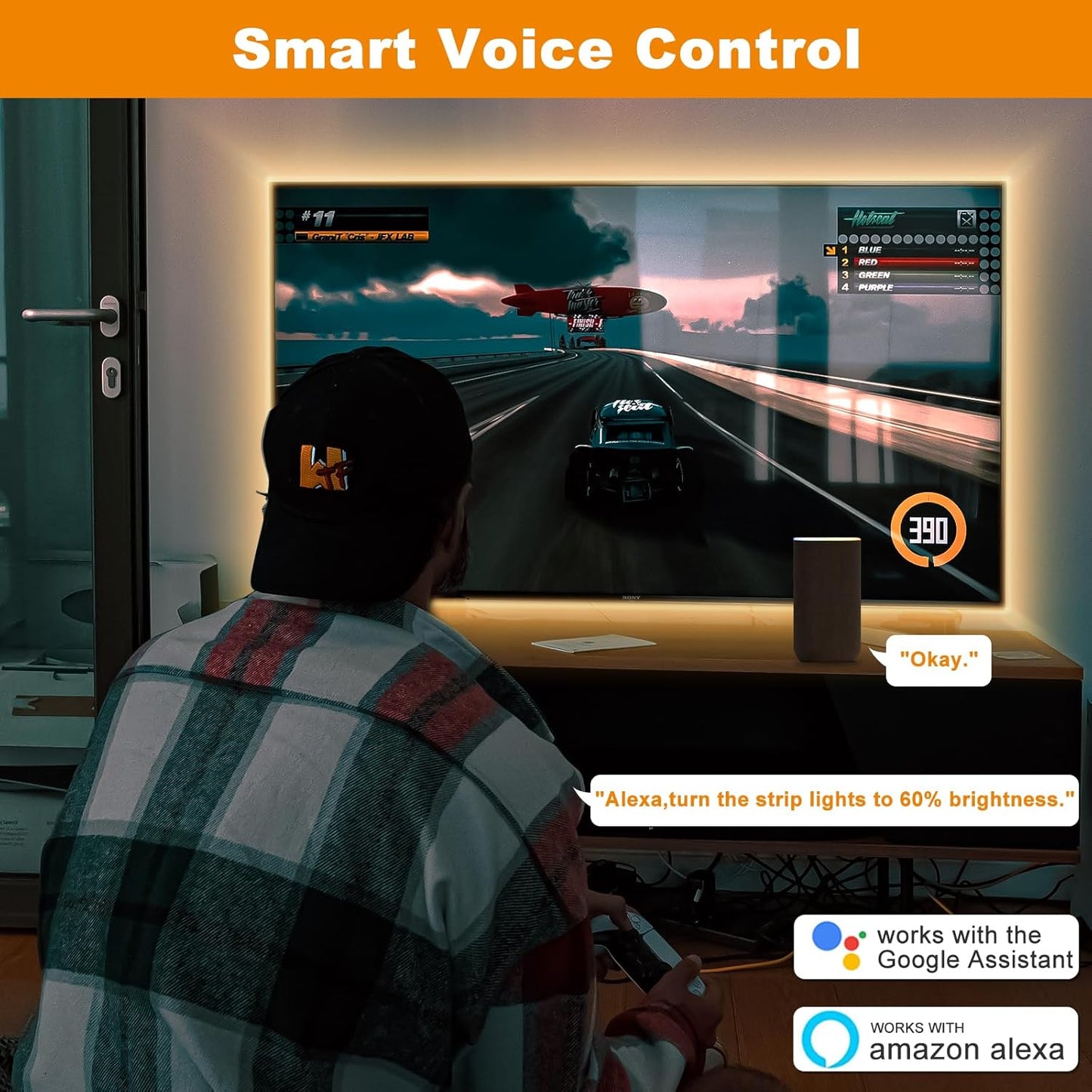 PAUTIX 2-Way RF WiFi Smart Remote Dimmer for Single Color LED Strip Lights,Work with Alexa and Google,14-Key Wireless Remote,DC 12-24V Controller for 3528/2835/5050/COB LED Strip Light(One to Two Way)