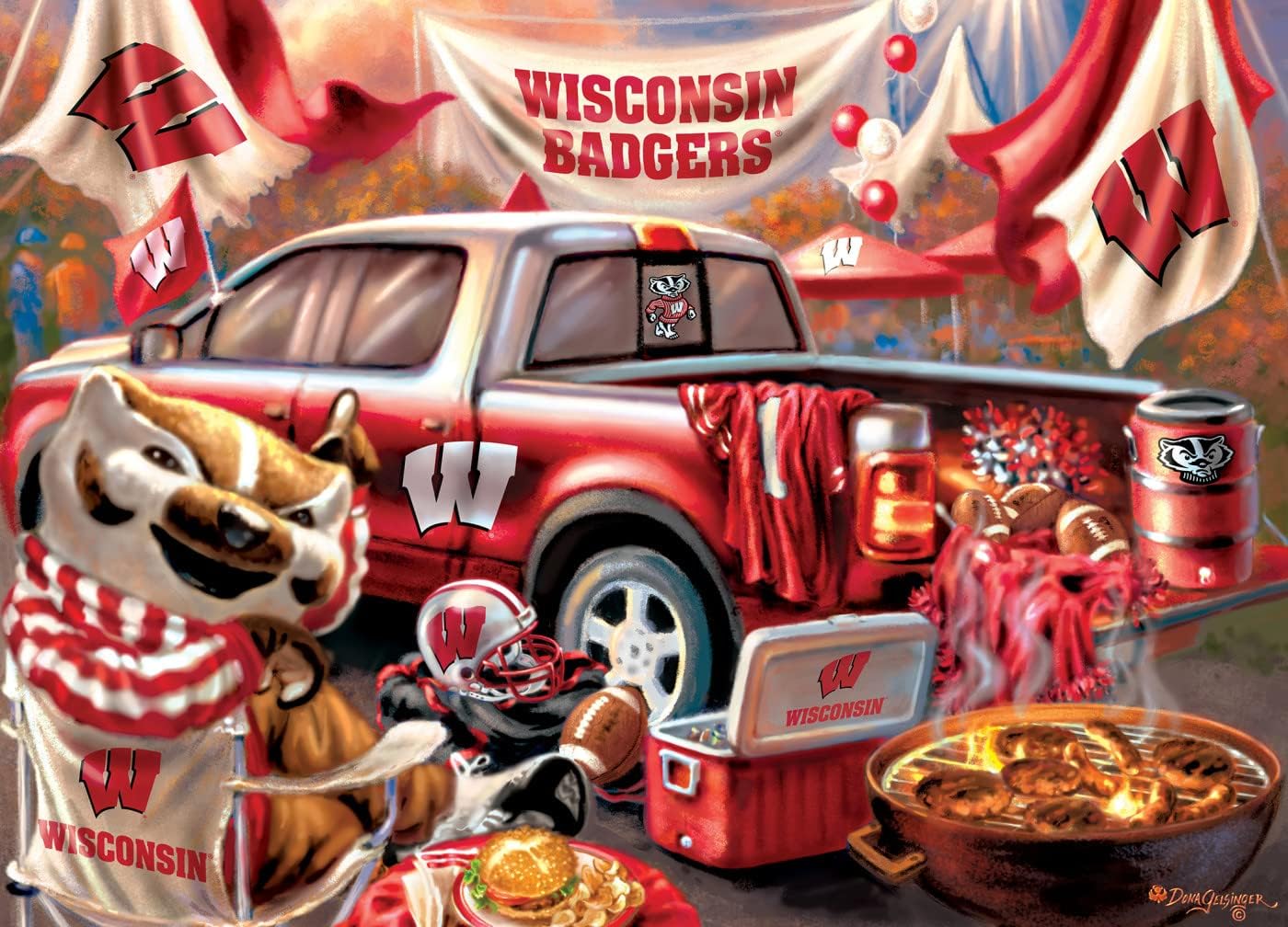 Masterpieces NCAA-Teams Unisex-Adult 1000-Piece Gameday Tailgate Puzzle