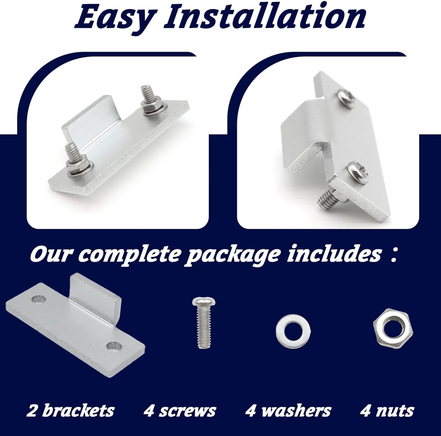 Turntable Dust Cover Hinges - Repair Tabs and Hinge Brackets for Technics SL-D2 3200 B2 Q2 D3 - Includes 2-Brackets, 4-Screws, 4-Washers, and 4-Nuts - Easy Installation for Turntable Dust Cover Repair