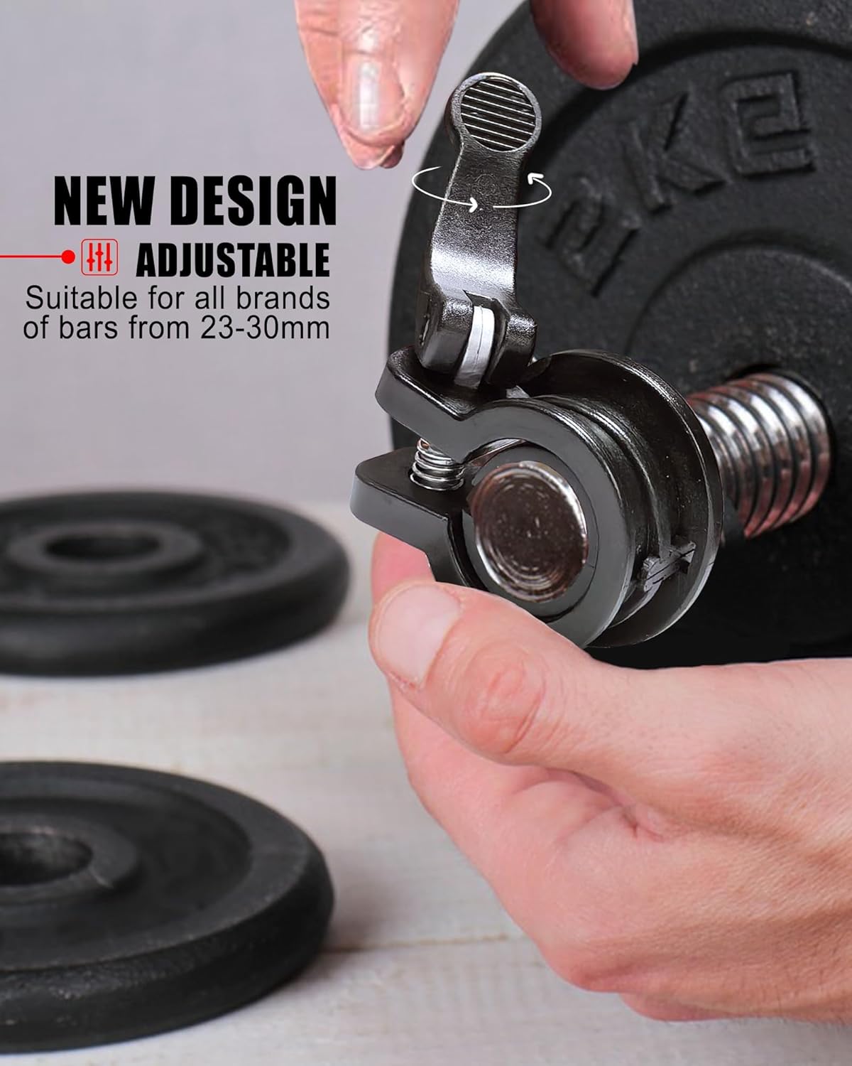 Mini Barbell Clips 1 inch I Multi-Size Adjustable Barbell Collar I 1 inch Barbell ClampsIQuick Release Weight Clips Pair of Locking for Dumbbell Bar