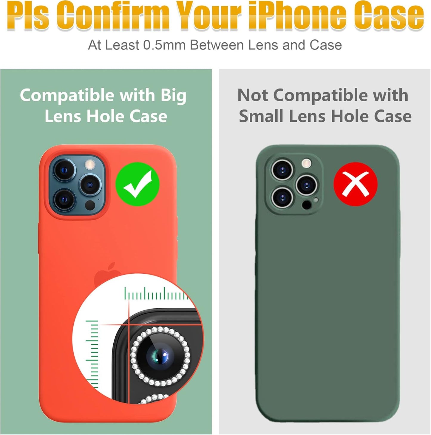 AGVEE 3+3 6 Pack for iPhone 14 Pro 6.1" / 14 Pro Max 6.7" Camera Lens Protector, Bling Diamond & Bling Glitter Metal Ring 9H Tempered HD Glass Camera Protector Cover Film, Bling-Black