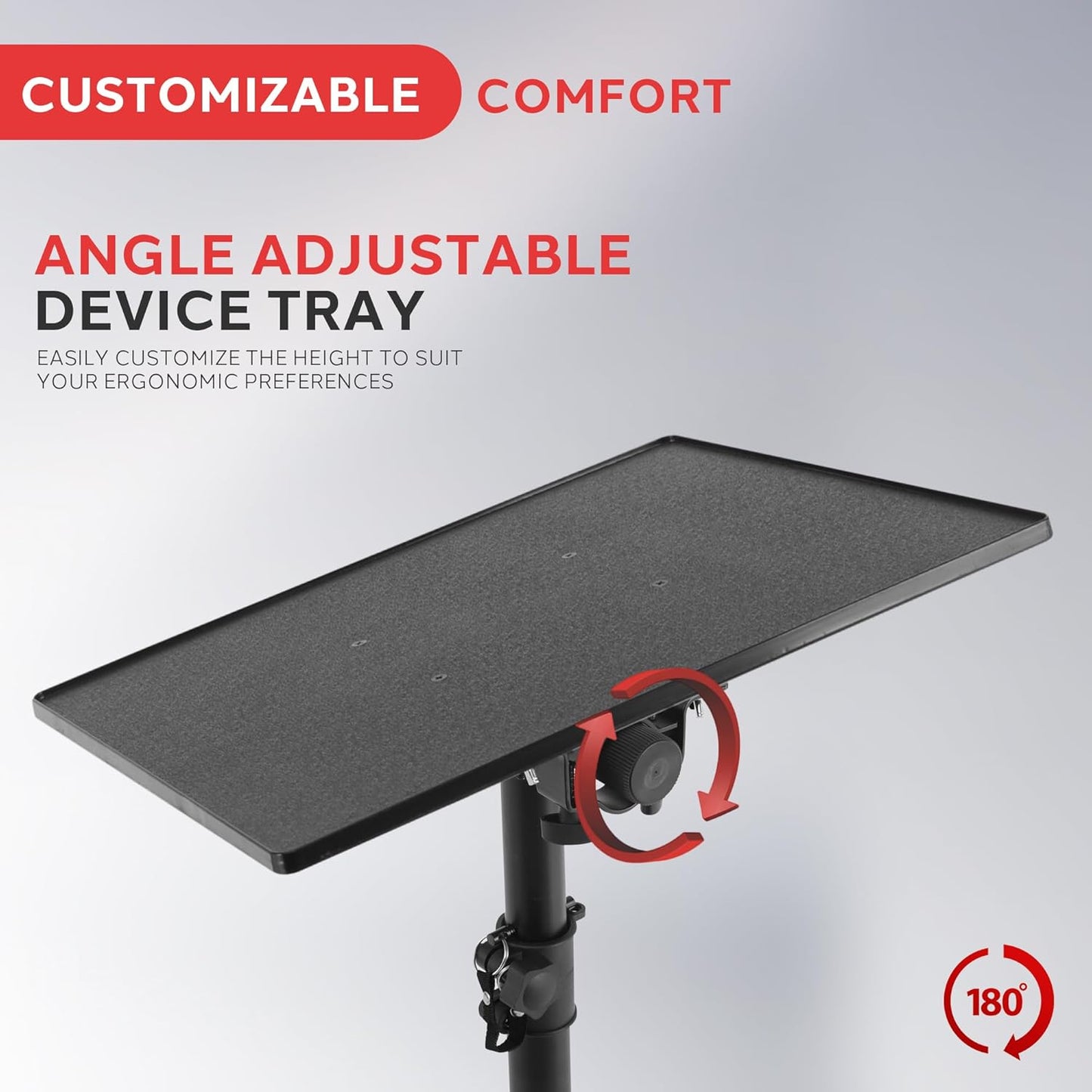 Pyle Universal Projector Stand – Adjustable Tripod for Laptop, DJ Gear, Projectors – Heavy-Duty, Portable – Height Adjustable 28" to 46" – Ideal for Stage, Studio, Office, Events