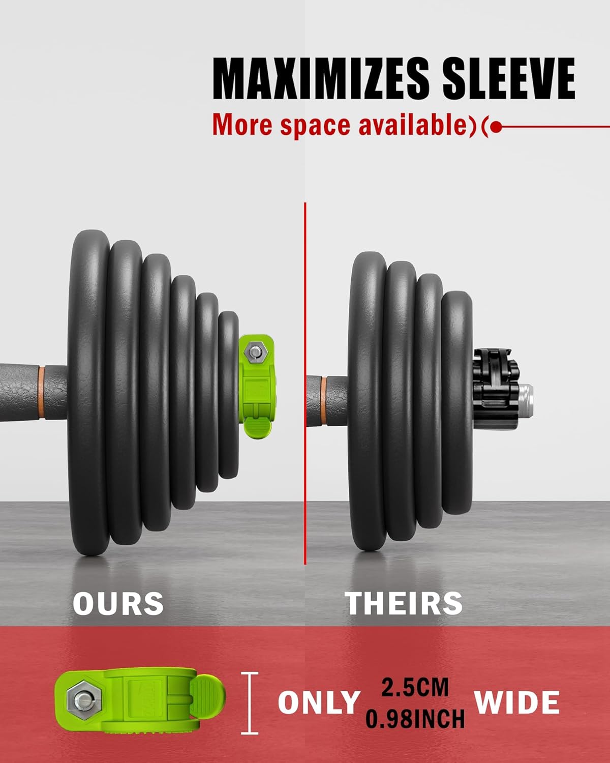 Mini Barbell Clips 1 inch I Multi-Size Adjustable Barbell Collar I 1 inch Barbell ClampsIQuick Release Weight Clips Pair of Locking for Dumbbell Bar