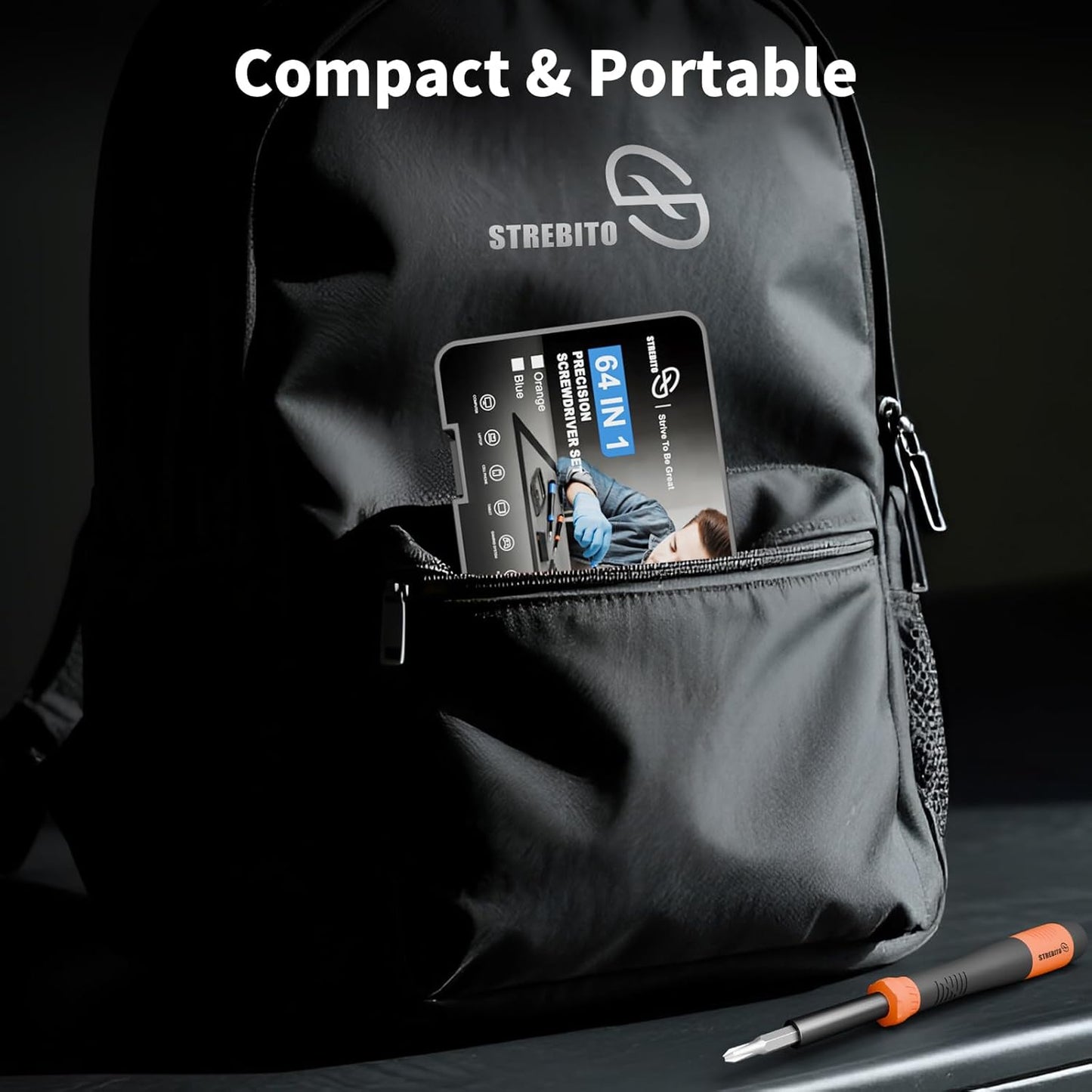 STREBITO Precision Screwdriver Set 64 in 1 Small Screwdriver Set with Torx, Triwing, Pentalobe Star, Mini Repair Tool Kit for Computer, PC, Laptop, Phone, PS5, XBOX, Switch, Eyeglasses, Electronic