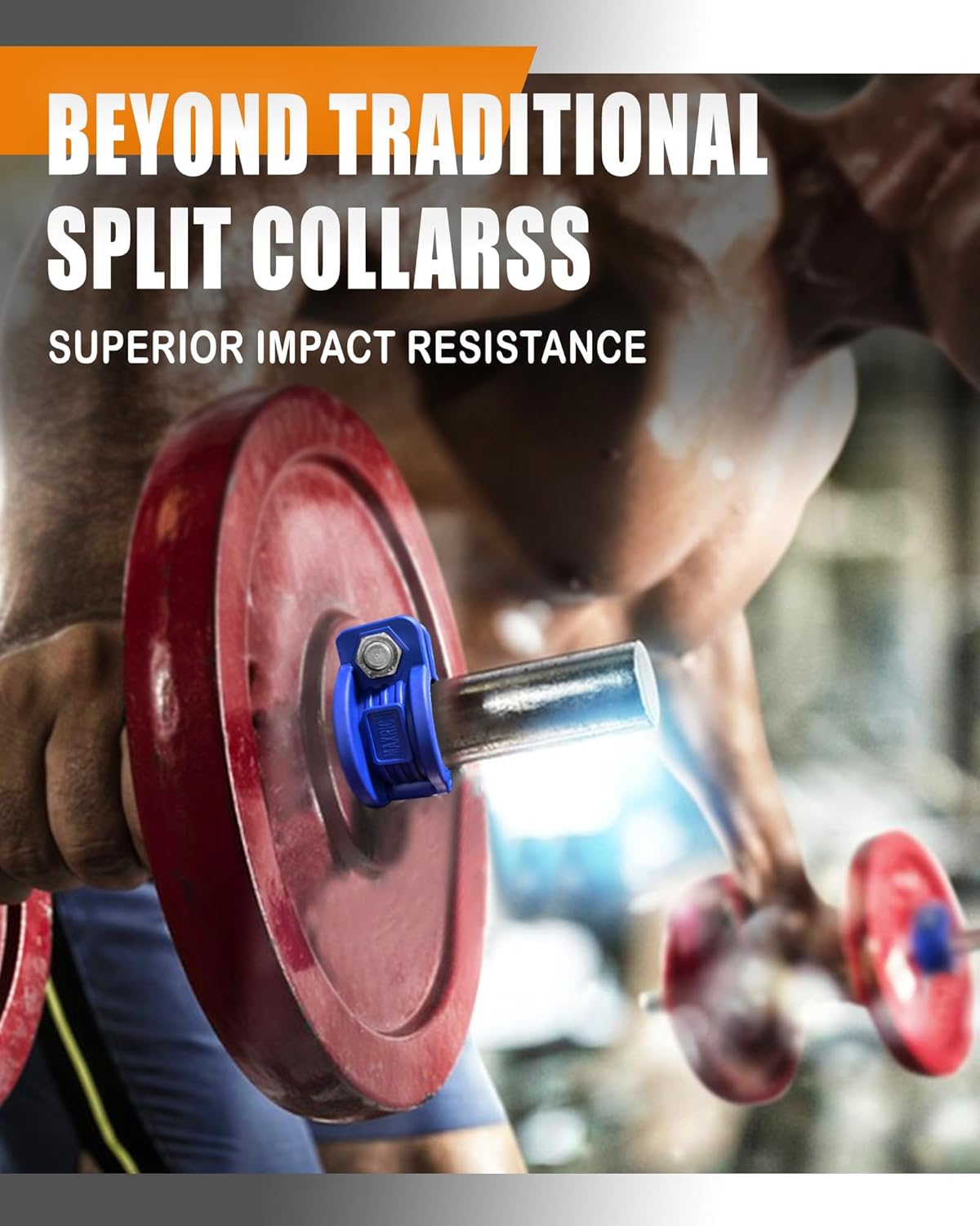 MAXRICH T Barbell Clamp 1 inch Multiple Sizes & Adjustable Weight Clips for Barbell Quick Release Barbell Clips|Barbell Collar Bar Locks for Weight Lifting (Blue 0.9-1.18inch)