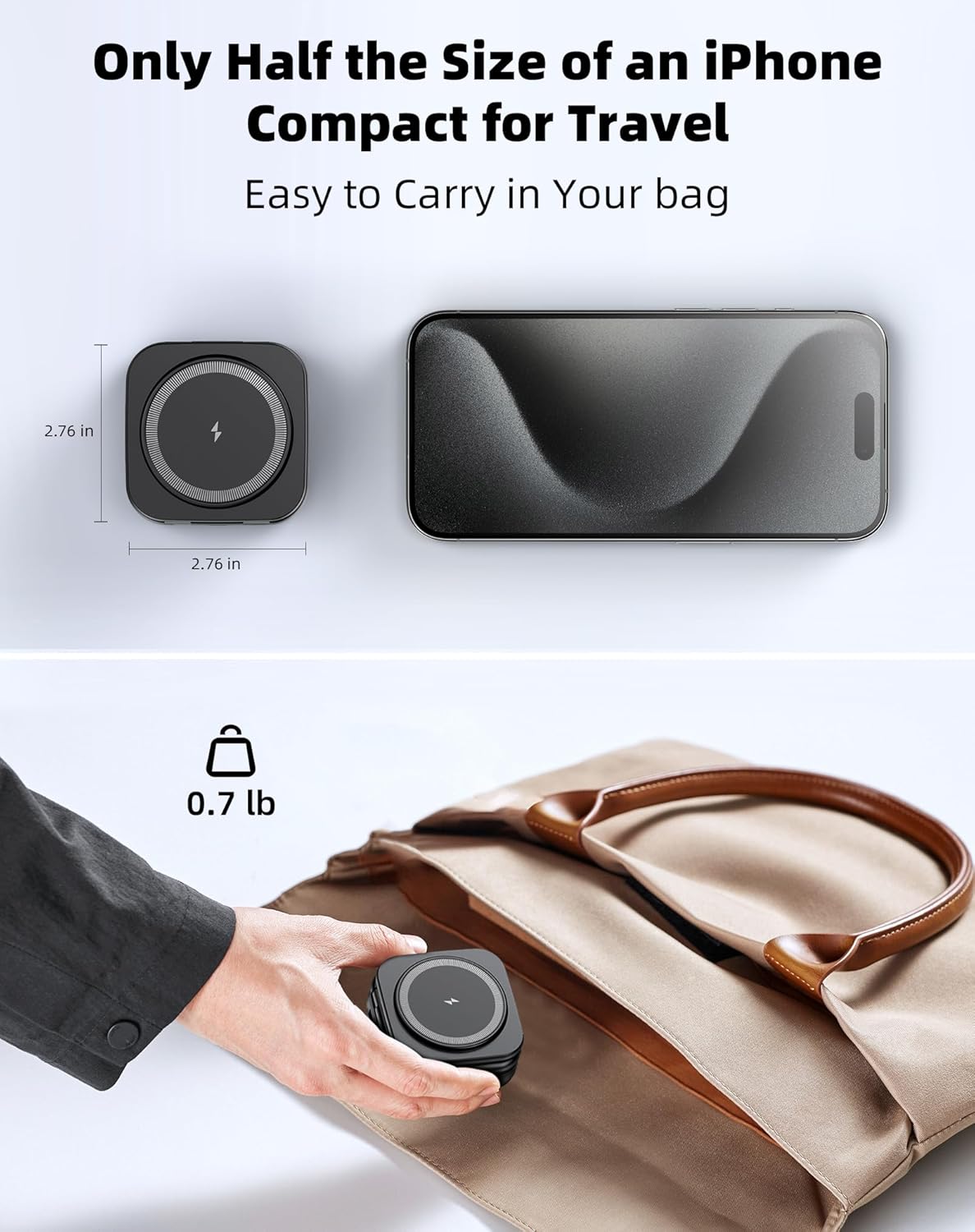 5-in-1 Wireless Charger for MagSafe, AC ISLAND Portable Travel Charging Station, 15W Max Fast Foldable Magnetic Stand, Evolved for iPhone 16/15/14/13 Series, Apple Watch, AirPods (with 35W Adapter)