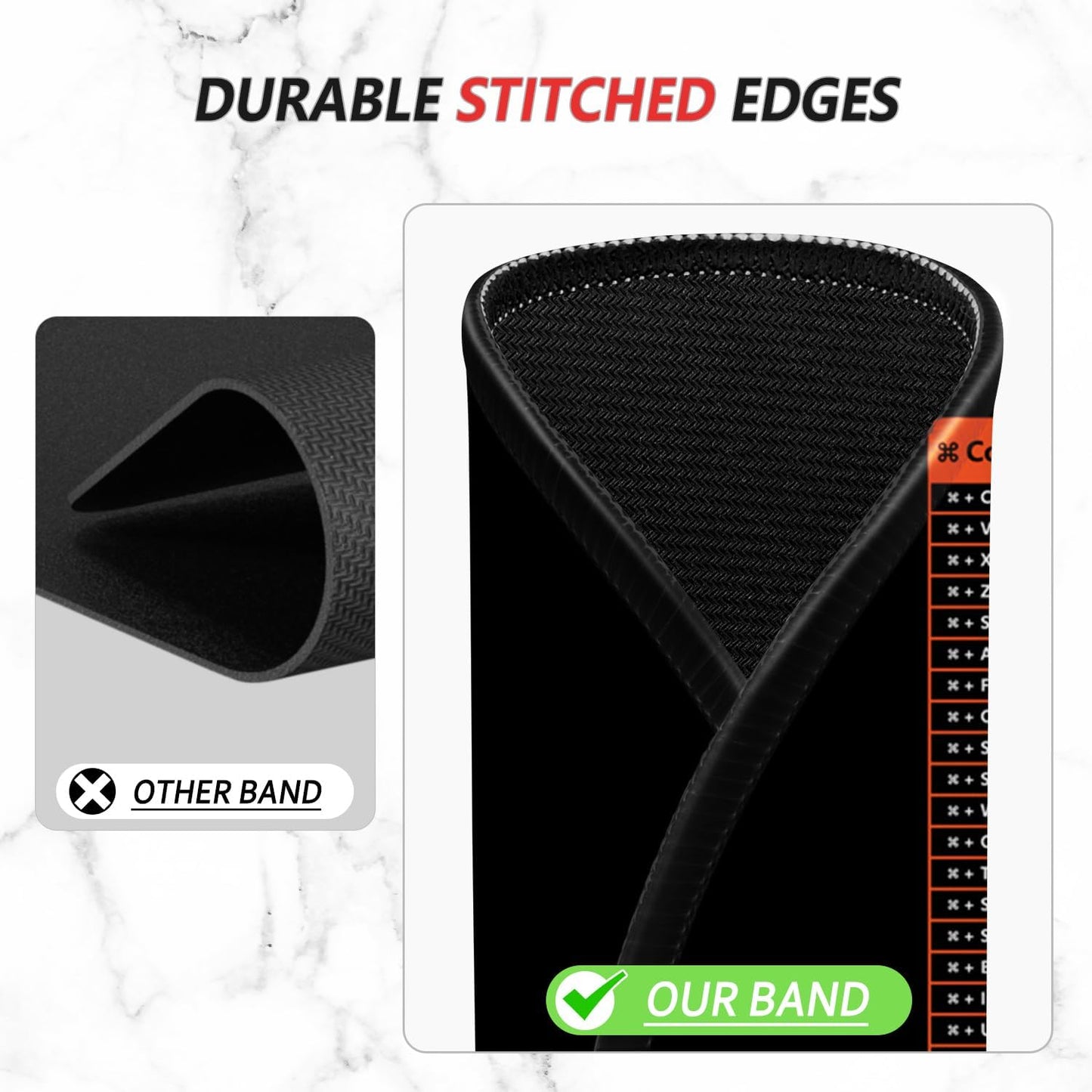 ITNRSIIET Mouse Pad Non-Slip Rubber Base Smooth Surface Stitched Edges Waterproof Durable Compatible with All Mice for Office & Gaming, Desk Accessory, Diameter 8.7 inch, MacShortcuts