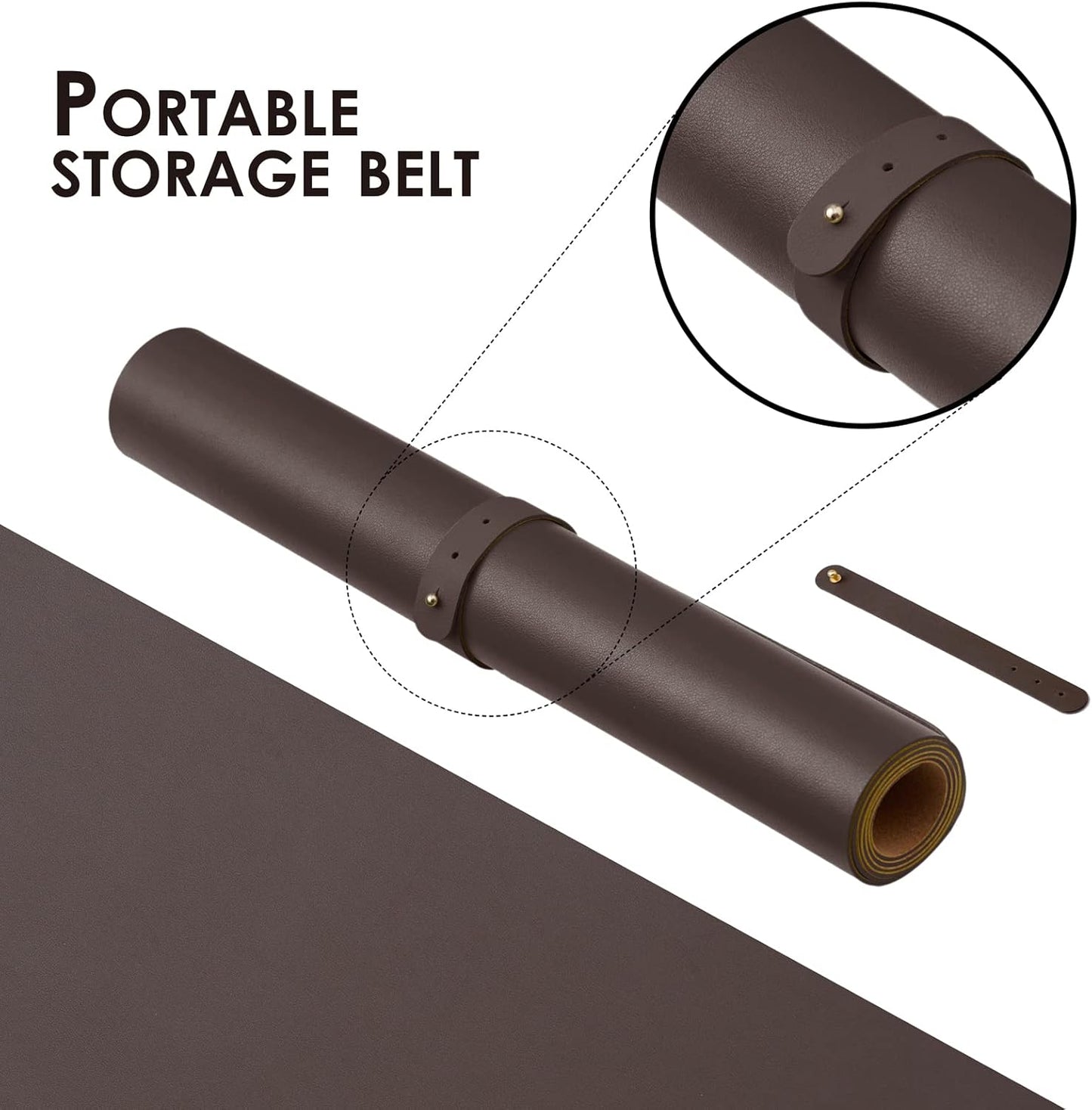 Large Cork Desk Mat - 47.2"x 17" Desk Pad for Office and Home - Ideal for Large Mouse Pad and Desk Mats on Top of Desks(Coffee)