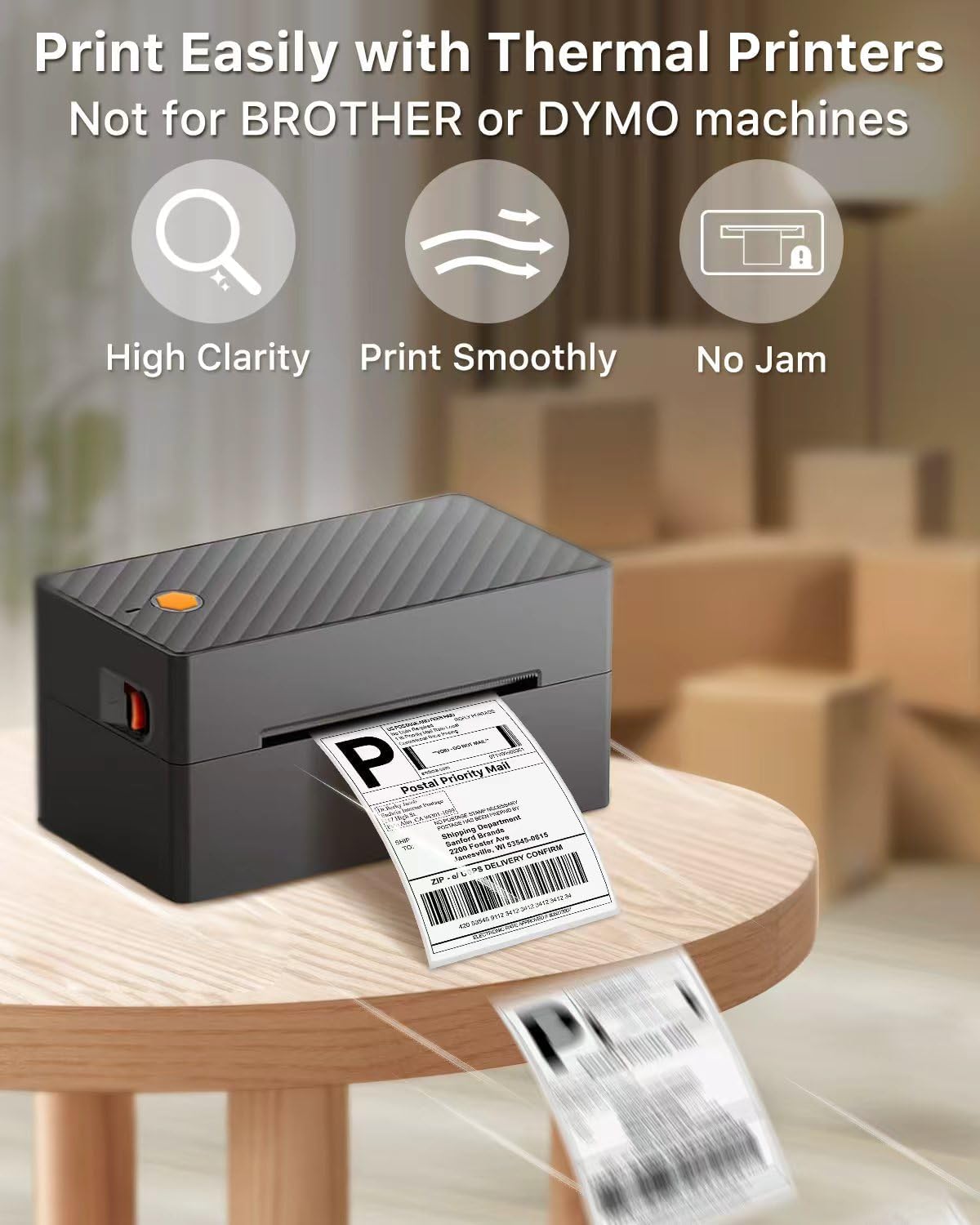 iEager 4x6 Inch Thermal Labels, White Shipping Label Stickers, Commercial+ Grade Thermal Printer Sticker, 180 Labels/Pack