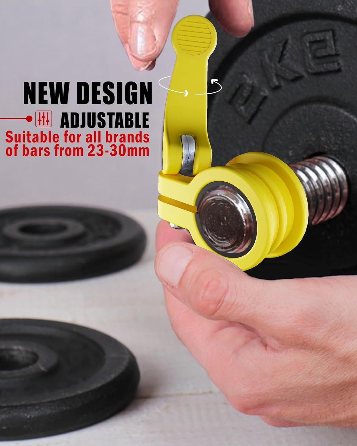 Mini Barbell Clips 1 inch I Multi-Size Adjustable Barbell Collar I 1 inch Barbell ClampsIQuick Release Weight Clips Pair of Locking for Dumbbell Bar