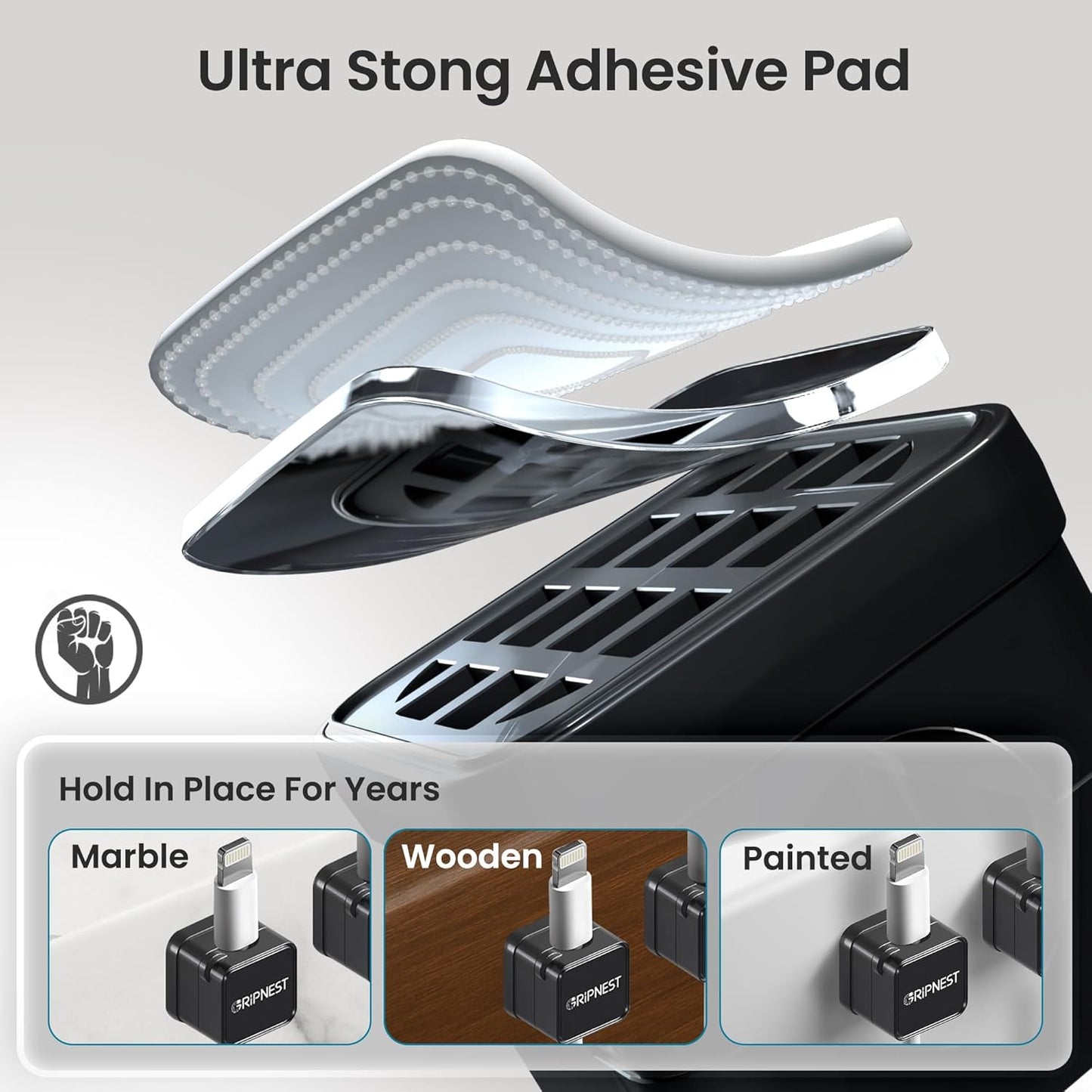 8 Pack Magnetic Cable Clips for Desk, Strong Adhesive Cord Organizer for Cable Management, Reusable Cord Management to Keep Wires Neat for Home, Office, Car & Nightstand