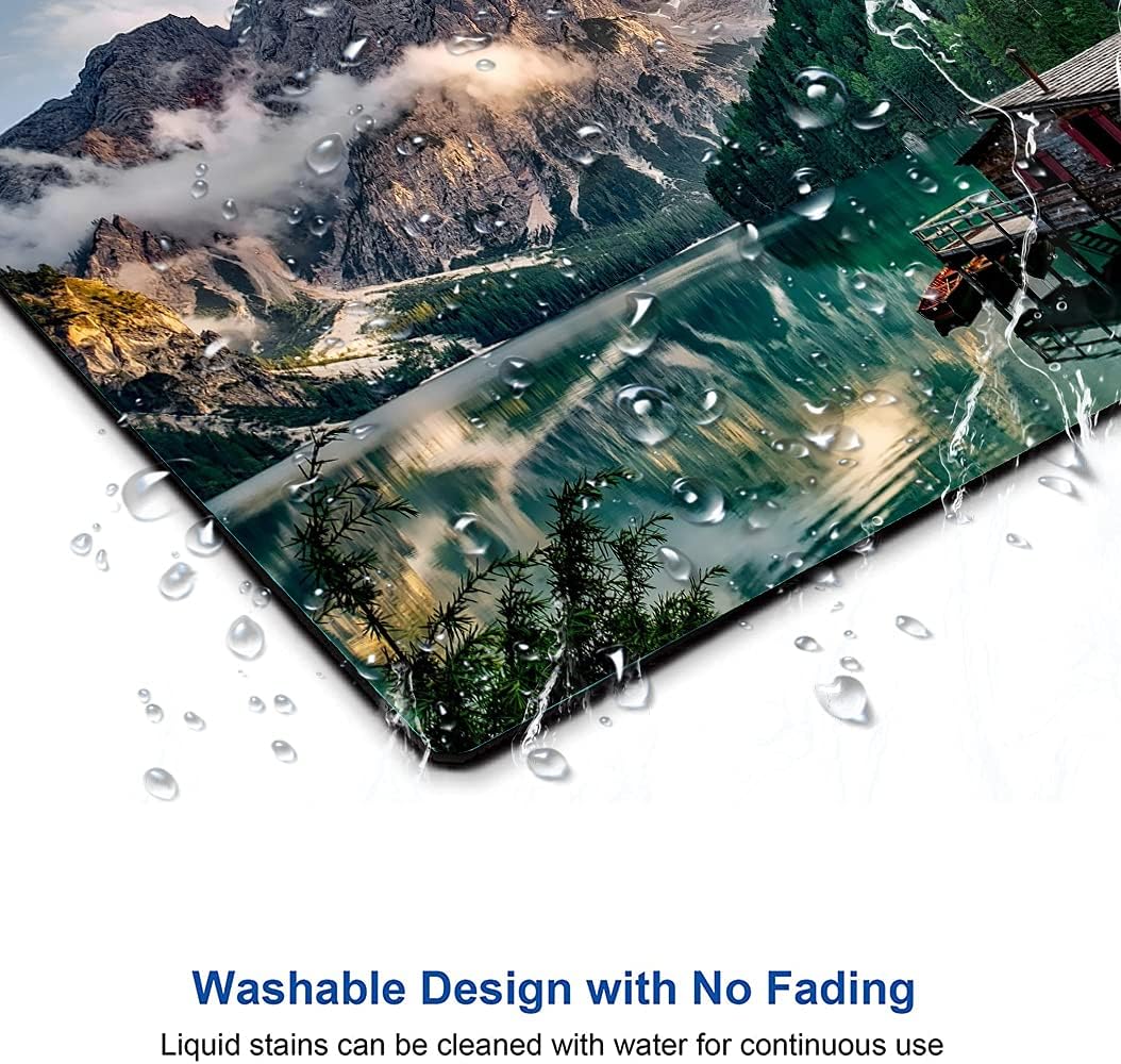 Hokafenle Mouse Pad, Natural Mountains Landscape Mouse Pad, Computer Mouse Mat Square Waterproof Mousepad Non-Slip Rubber Base MousePads for Office Home Laptop