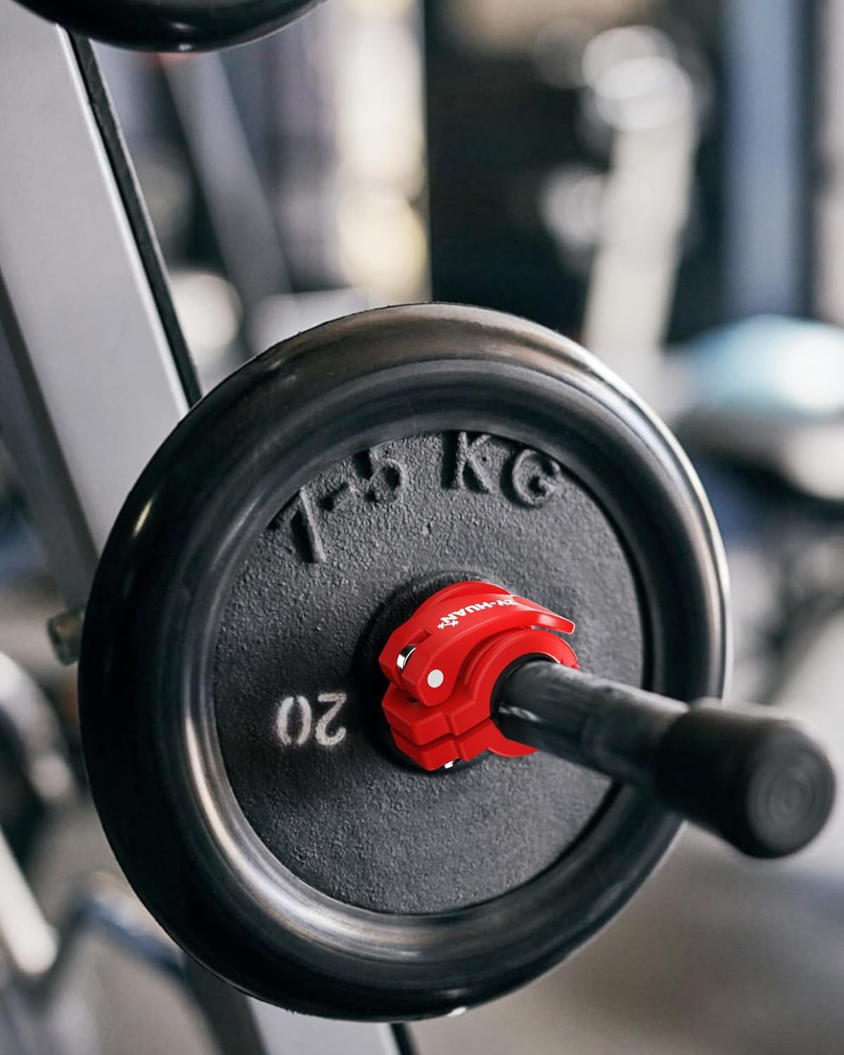 Pro Barbell Clips 1 inch Barbell Clamps 0.9-1.18inch Quick Release Weight Clips for Bars Multi-Size Adjustable Olympic Barbell Clamps