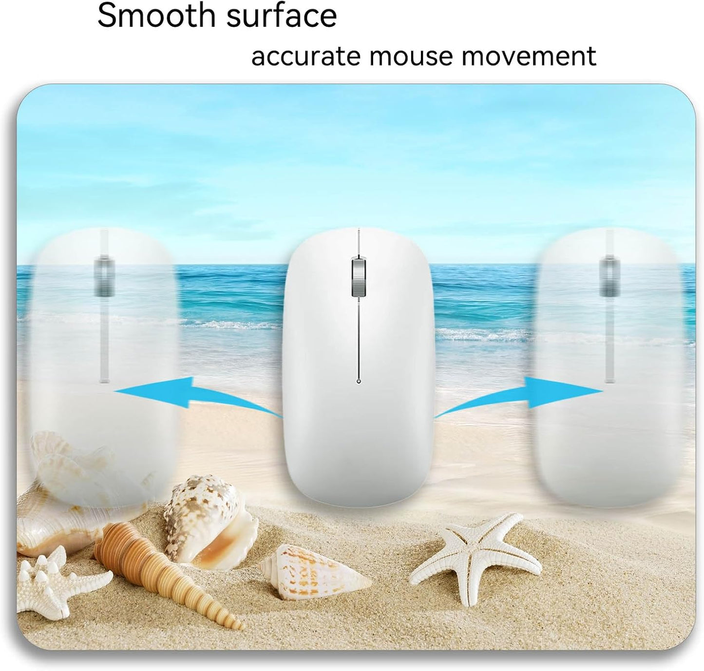 Beautiful Beach Mousepad Rubber Base Mouse Pad Non-Slip Mouse Mat for Office Desk Laptop Home Computer Mouse Pads