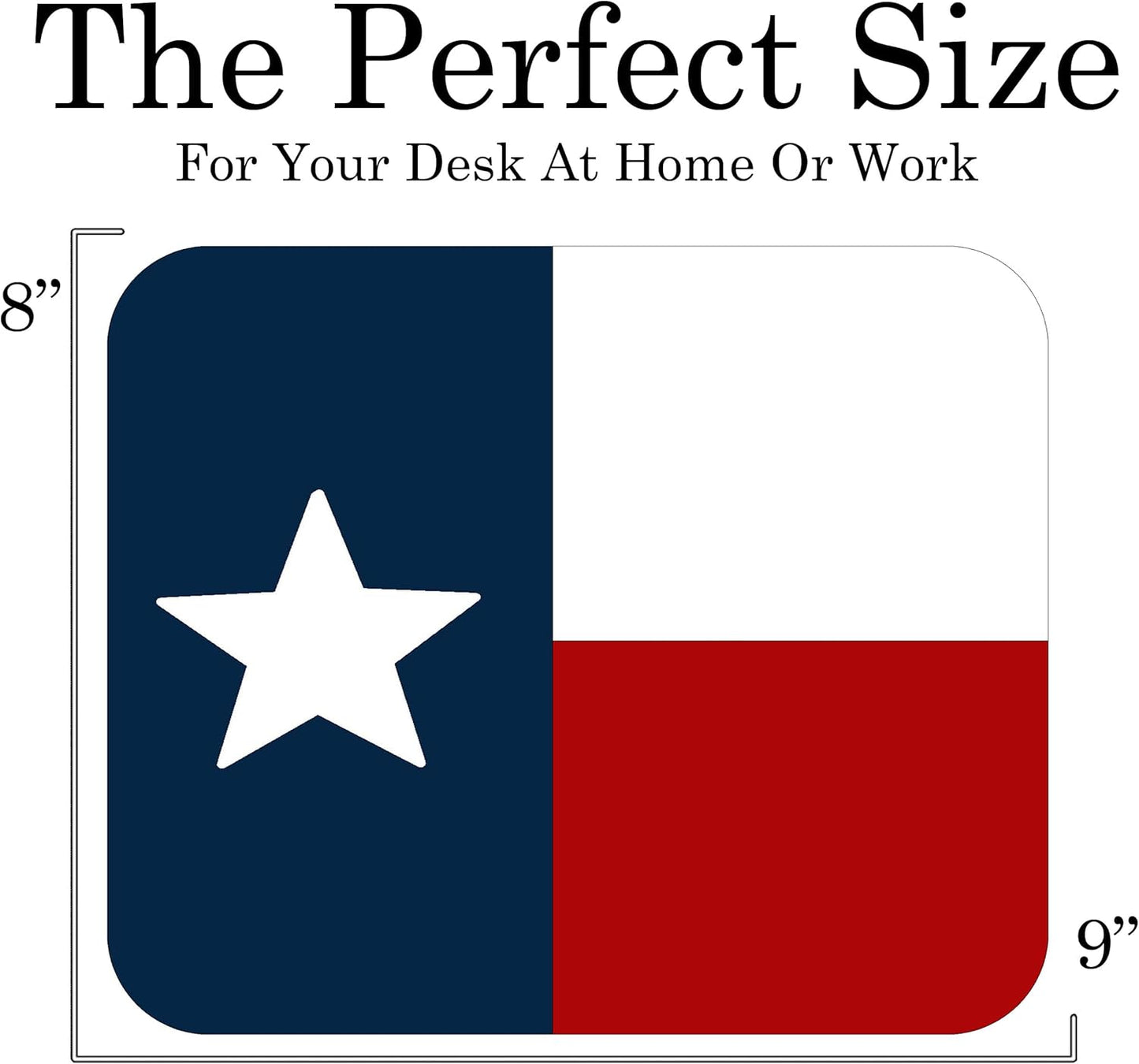 Texas State Flag Mouse Pad Mat Mousepad for Desk Computer Laptop PC Gaming Home or Office Gift for Texan TX (Texas MP56)