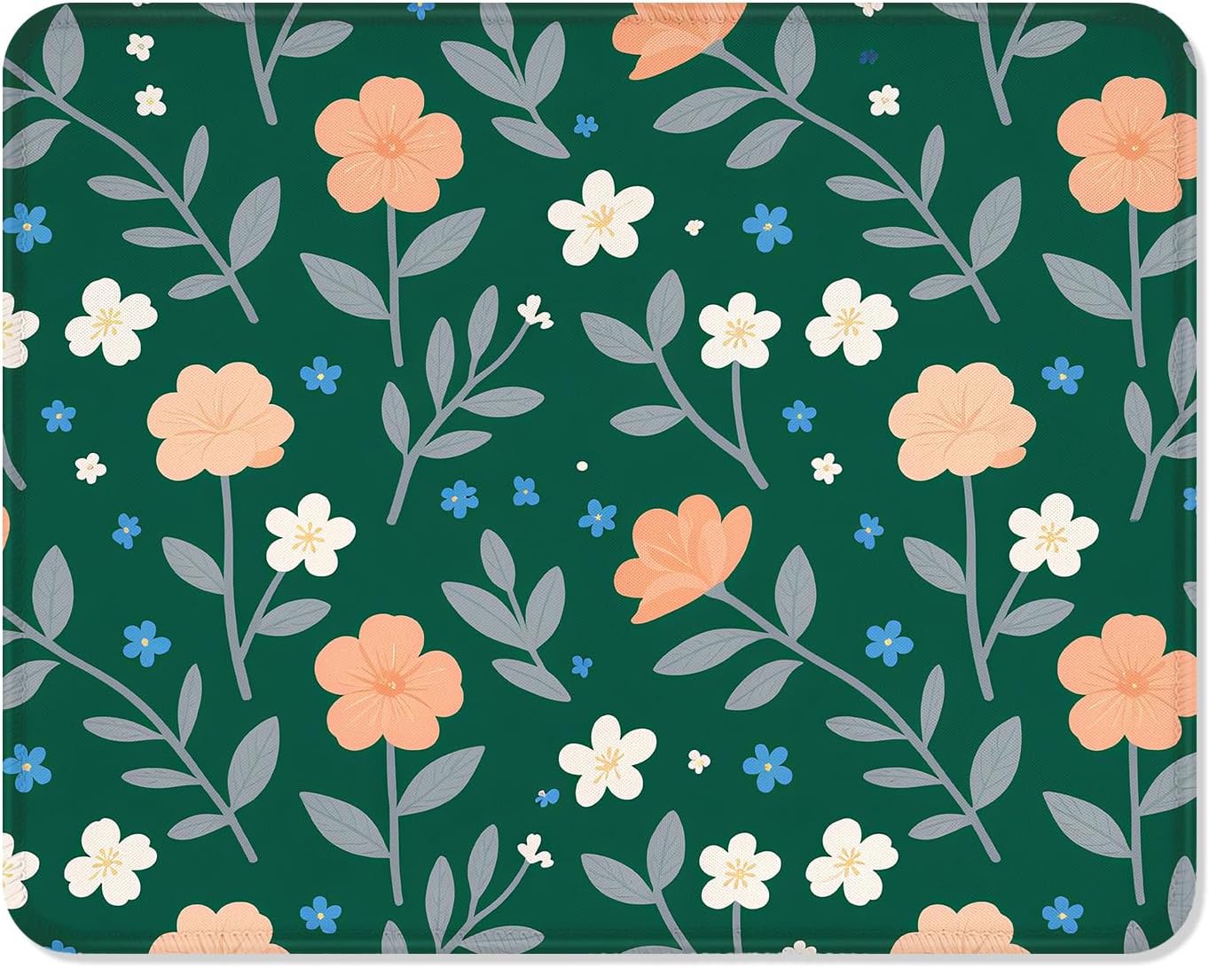 ITNRSIIET Mouse Pad Non-Slip Rubber Base Smooth Surface Stitched Edges Waterproof Durable Compatible with All Mice for Office & Gaming, Desk Accessory, 10.2x8.3x0.12 inch, VintageBloom