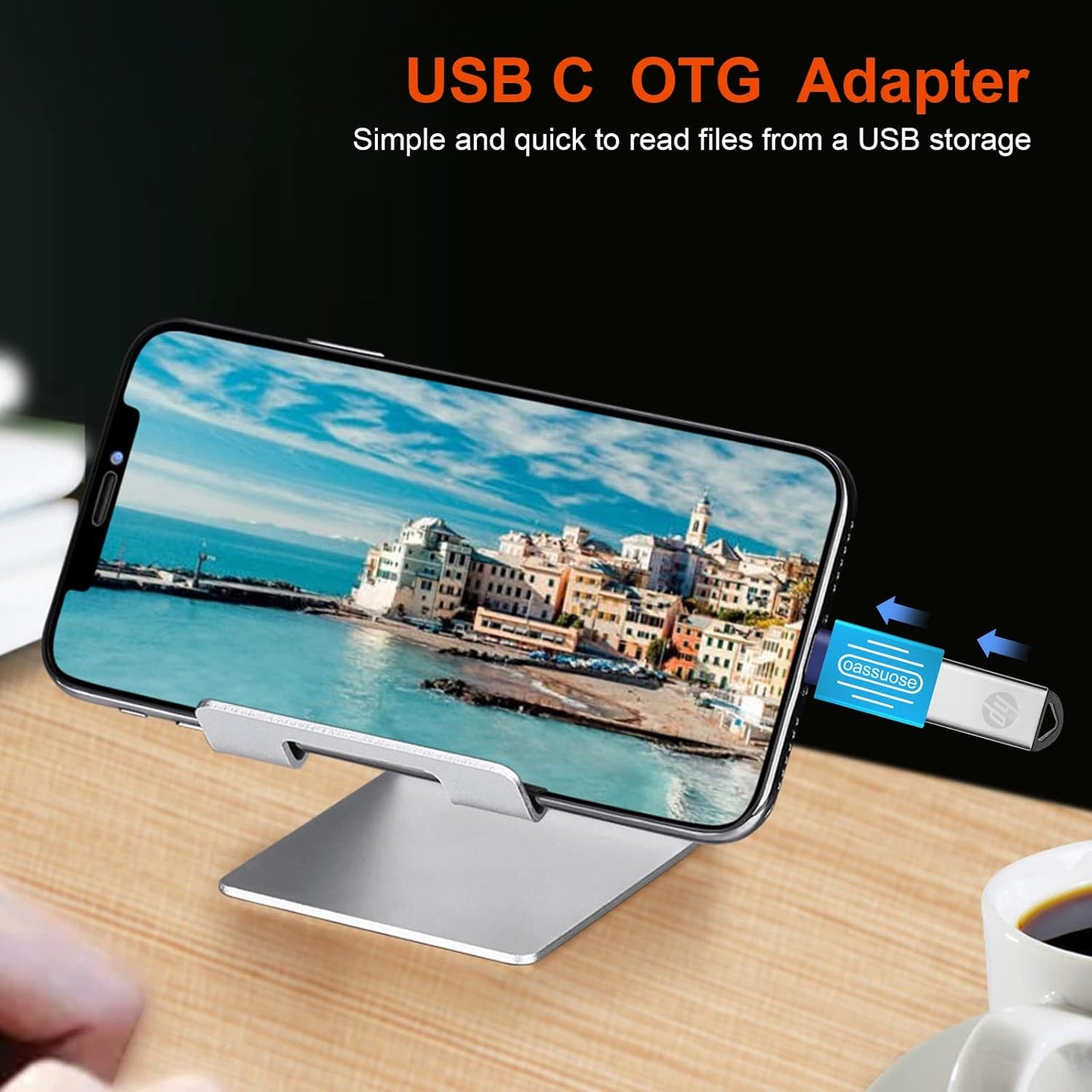 4-Pack USB C to USB Adapter (Gold-Plated),USB C Male to USB 3.0 Female OTG Adapter for iMac iPad Mini 6/Pro,MacBook Pro 2021,MacBook Air 2020 and Other Type C or Thunderbolt 4/3 Devices(Blue)