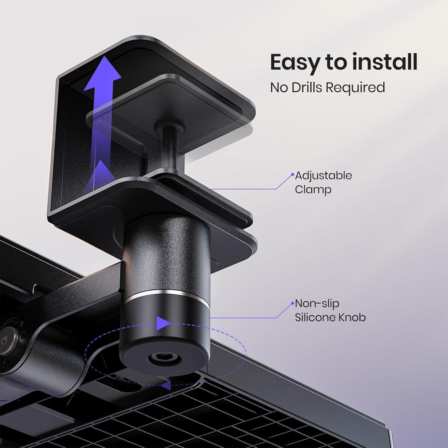 Klearlook Upgraded Adjustable Keyboard Tray for Above Desk & Under Desk Use - Ergonomic Sit-Stand Keyboard Riser with 360° Rotation, 24.4"×10" Keyboard Stand with Wrist Rest & Storage Drawer - Black