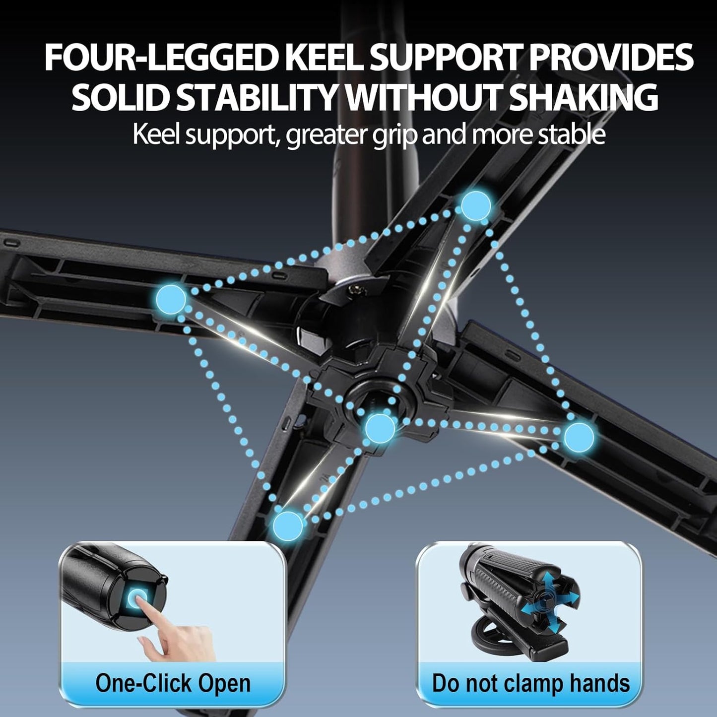 2025 New 4 in 1 Multifunctional Magnetic Selfie Stick, 360° Rotation Phone Tripod with Remote Control, Portable Extendable Mag Tripod, Universal Mobile Phone Holder for Travel Vlog(Black)