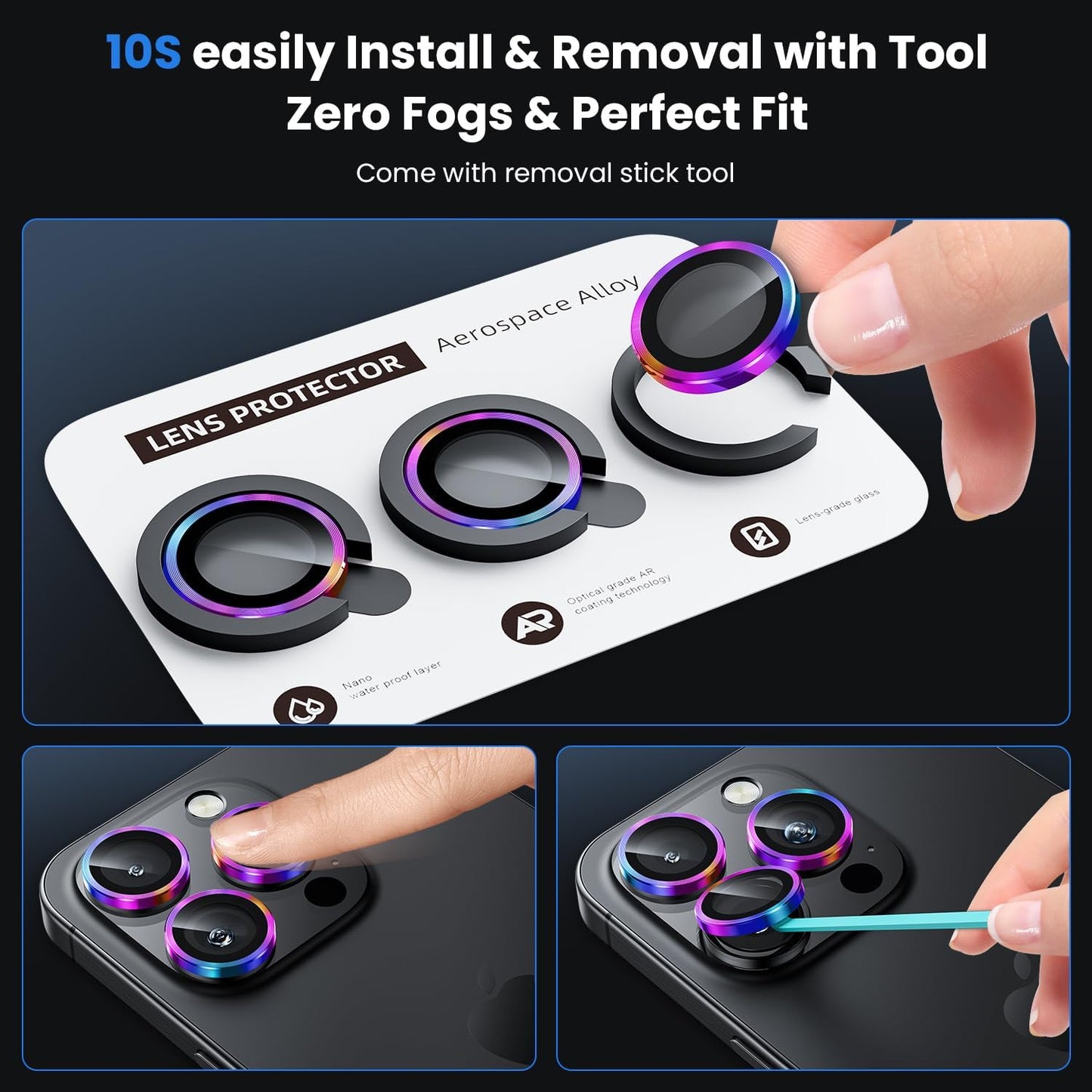 WSKEN for iPhone 16 Pro/iPhone 16 Pro Max Camera Lens Protector - [Original Shooting Model] Shatterproof Ultra HD Tempered Metal Glass Camera Screen Protector Cover Film Accessories