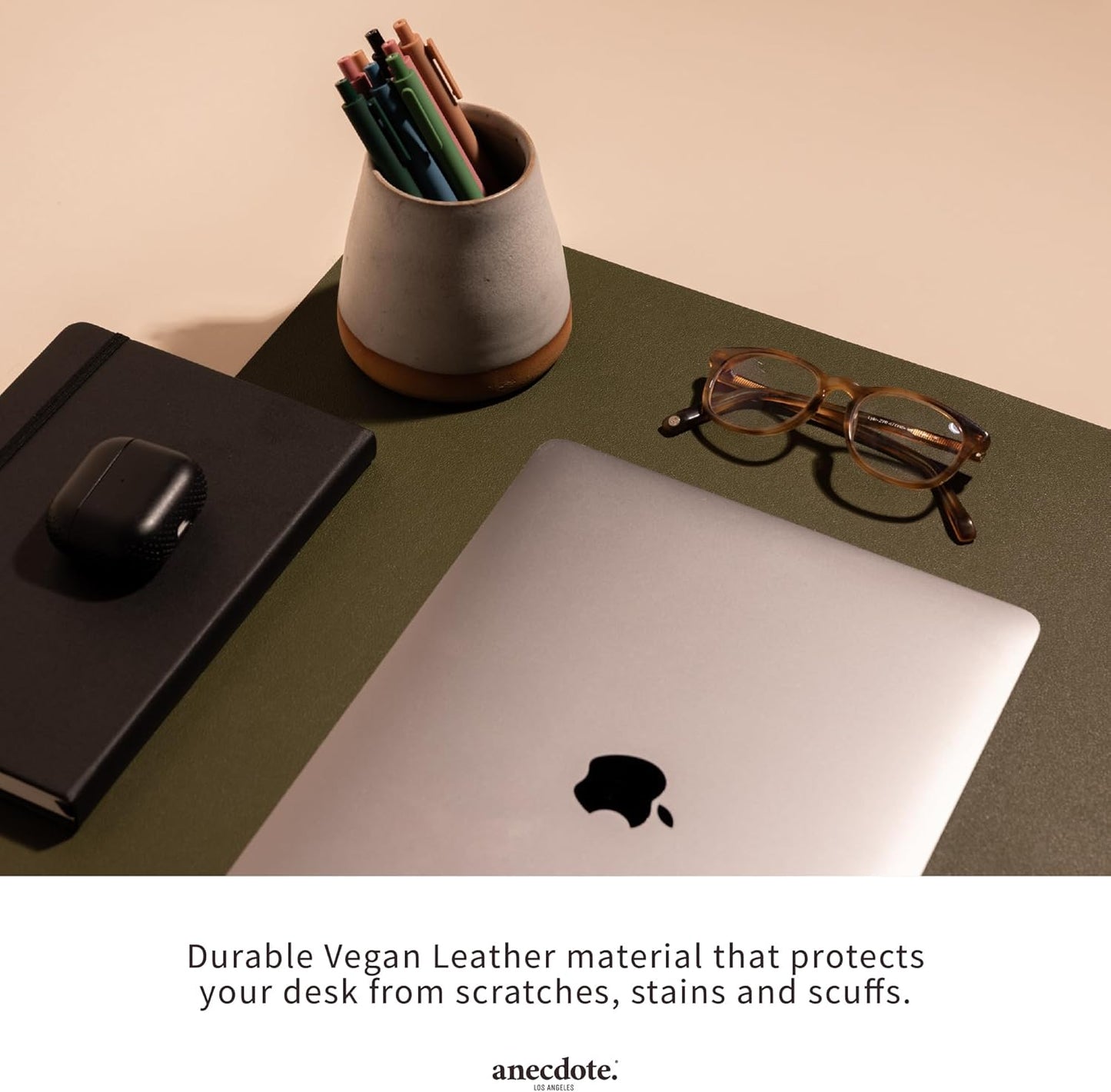 ANECDOTE Vegan Leather Desk Pad - 31.5"x17" Desk Mat for Your Office. This Quality Large Mouse Pad has Chic Elegance, Professional Look & Satisfying Touch - The Perfect Leather Mouse Pad for You!