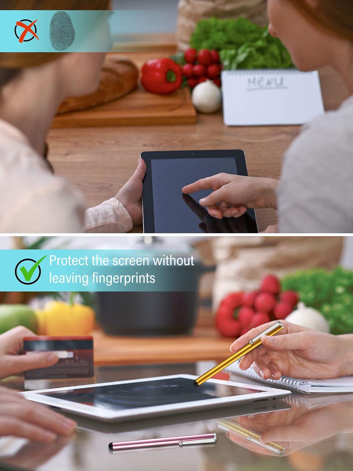 Outus 100 Pieces Stylus Pen Slim Touch Screen Stylus Universal Capacitive Digital Pen Compatible with iPad, iPhone, Samsung, Tablet, Most Devices with Capacitive Touch Screen, 10 Colors