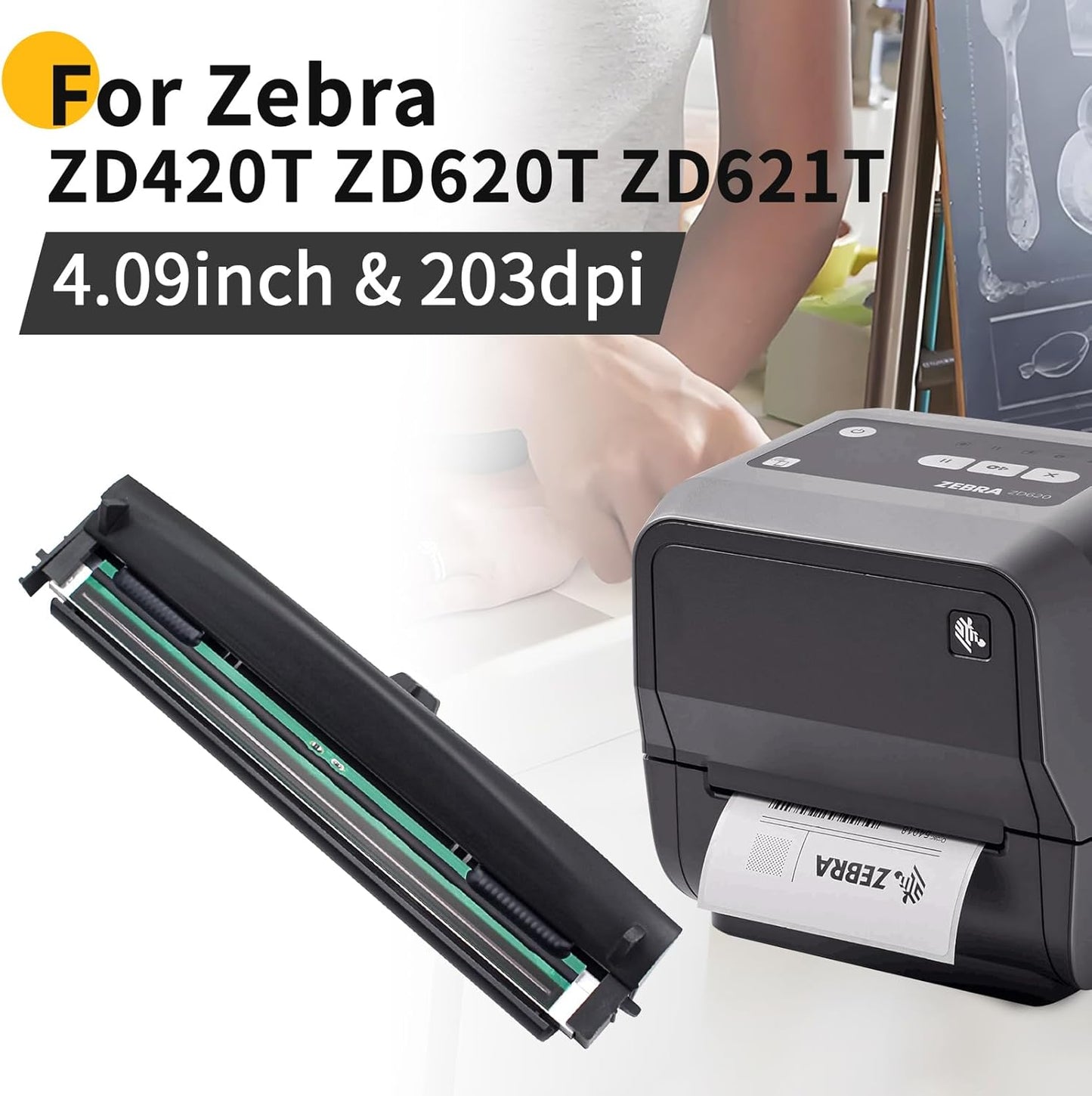 P1080383-226 New Kit Printhead for Zebra ZD420T ZD620T ZD621T Thermal Mobile Label Printer 203dpi Genuine