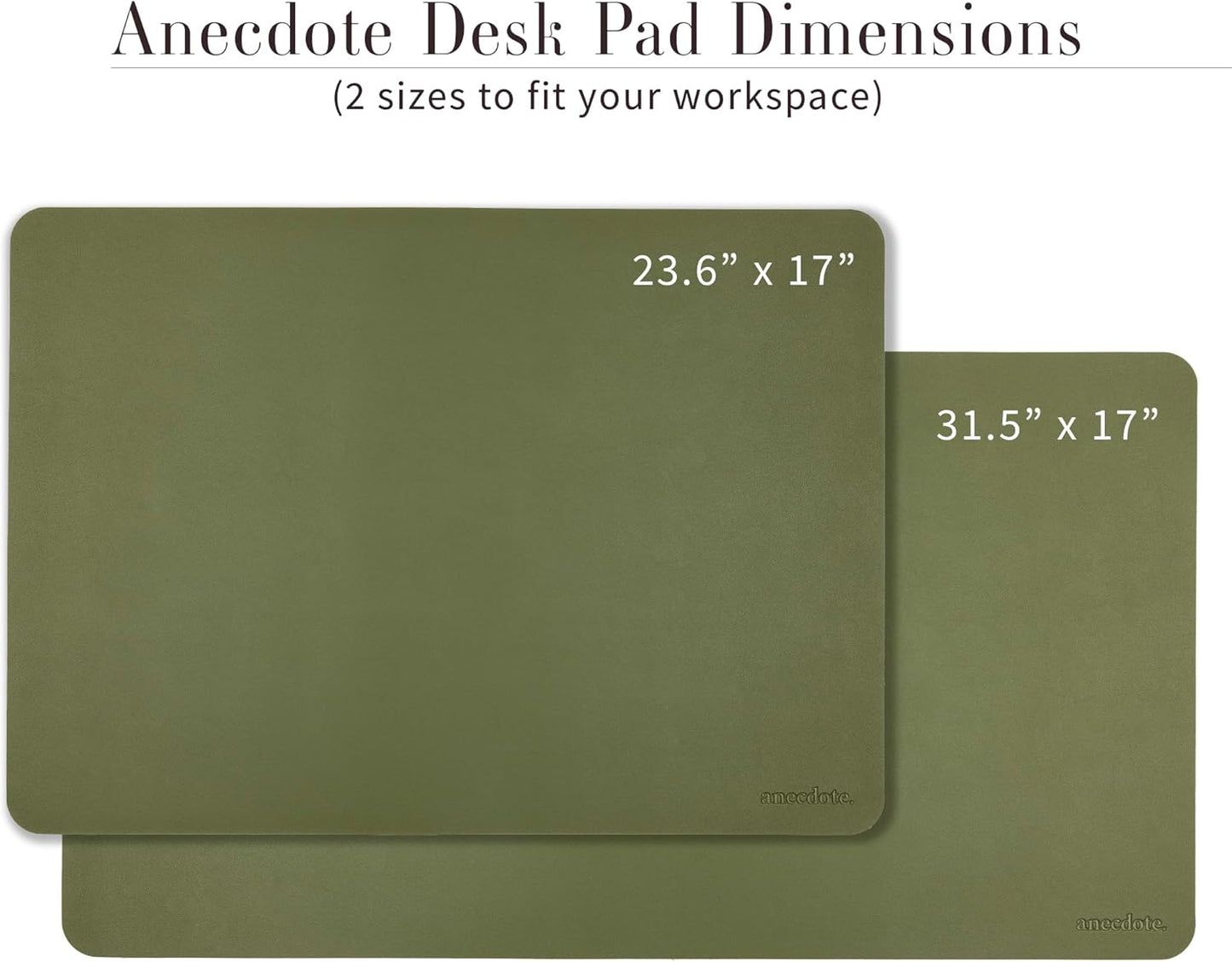 ANECDOTE Vegan Leather Desk Pad - 31.5"x17" Desk Mat for Your Office. This Quality Large Mouse Pad has Chic Elegance, Professional Look & Satisfying Touch - The Perfect Leather Mouse Pad for You!