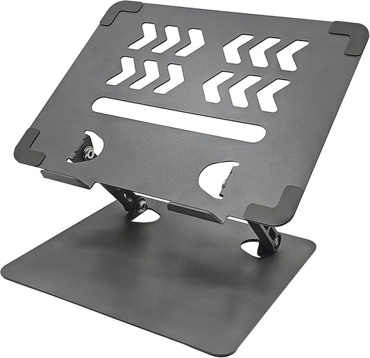 Home Studio Small Desktop Mixer Stand, Aluminum Portable Folding Heat Dissipation Lift Stand, Compatible with Nektar Panorama CS12, Rode RODECaster Pro II, Tascam Mixcast 4 (Gray)