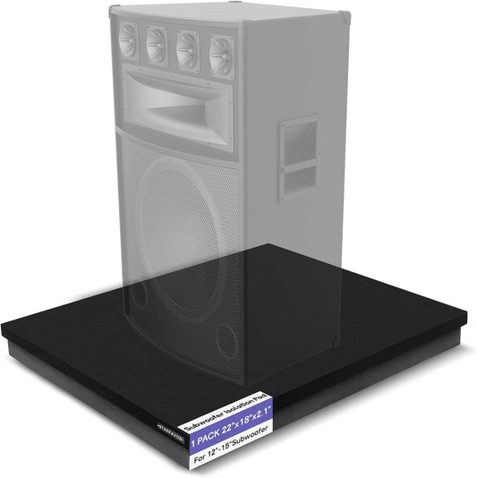 Starfavor Subwoofer Isolation Pad for 12-15 inches Subwoofers,22"x18"x2.1" Isolation Platform Acoustic Riser Pad,Audio Acoustic Noise Isolation Platform Pads for Studio Monitor,Subwoofer,Loud Speakers