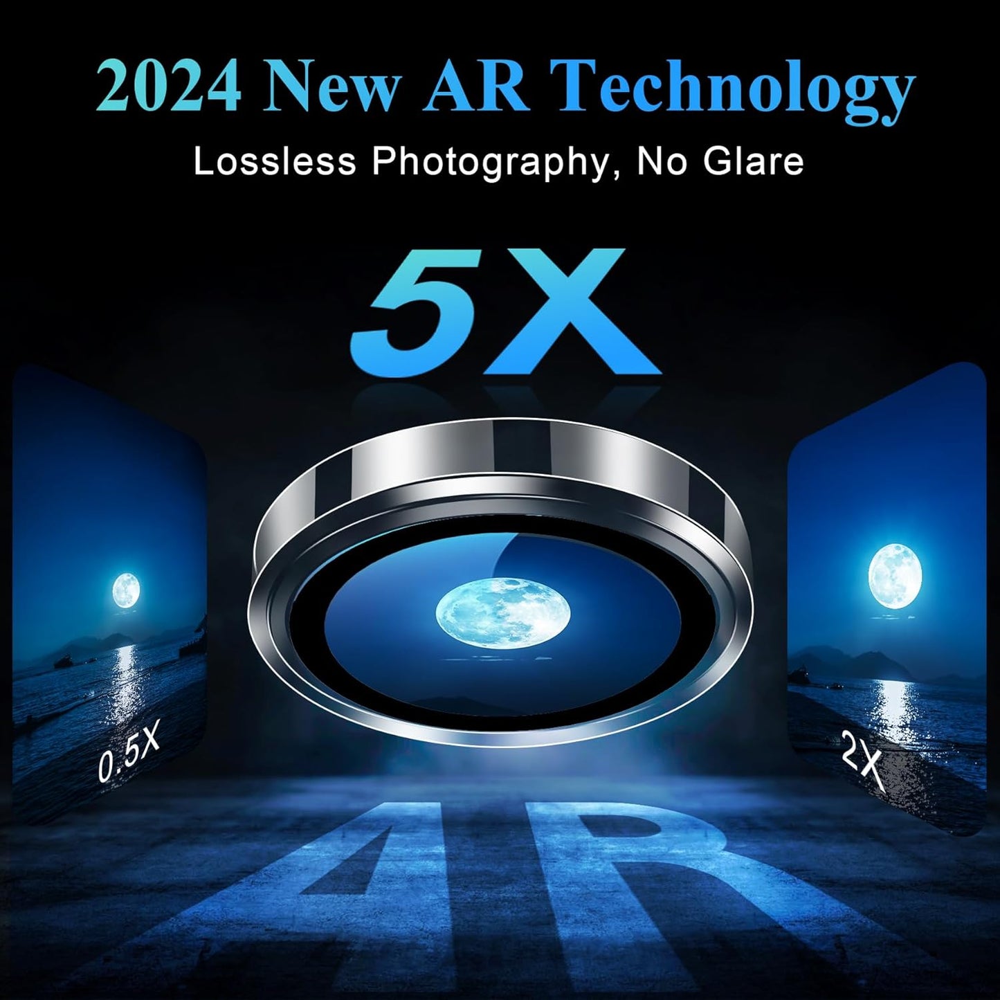 YWXTW Camera Lens Protector for iPhone 16 Pro/iPhone 16 Pro Max, [1 Step Installation Tray] Tempered Glass Screen Protector Metal Individual Camera Cover Accessories Case Friendly (Clear)