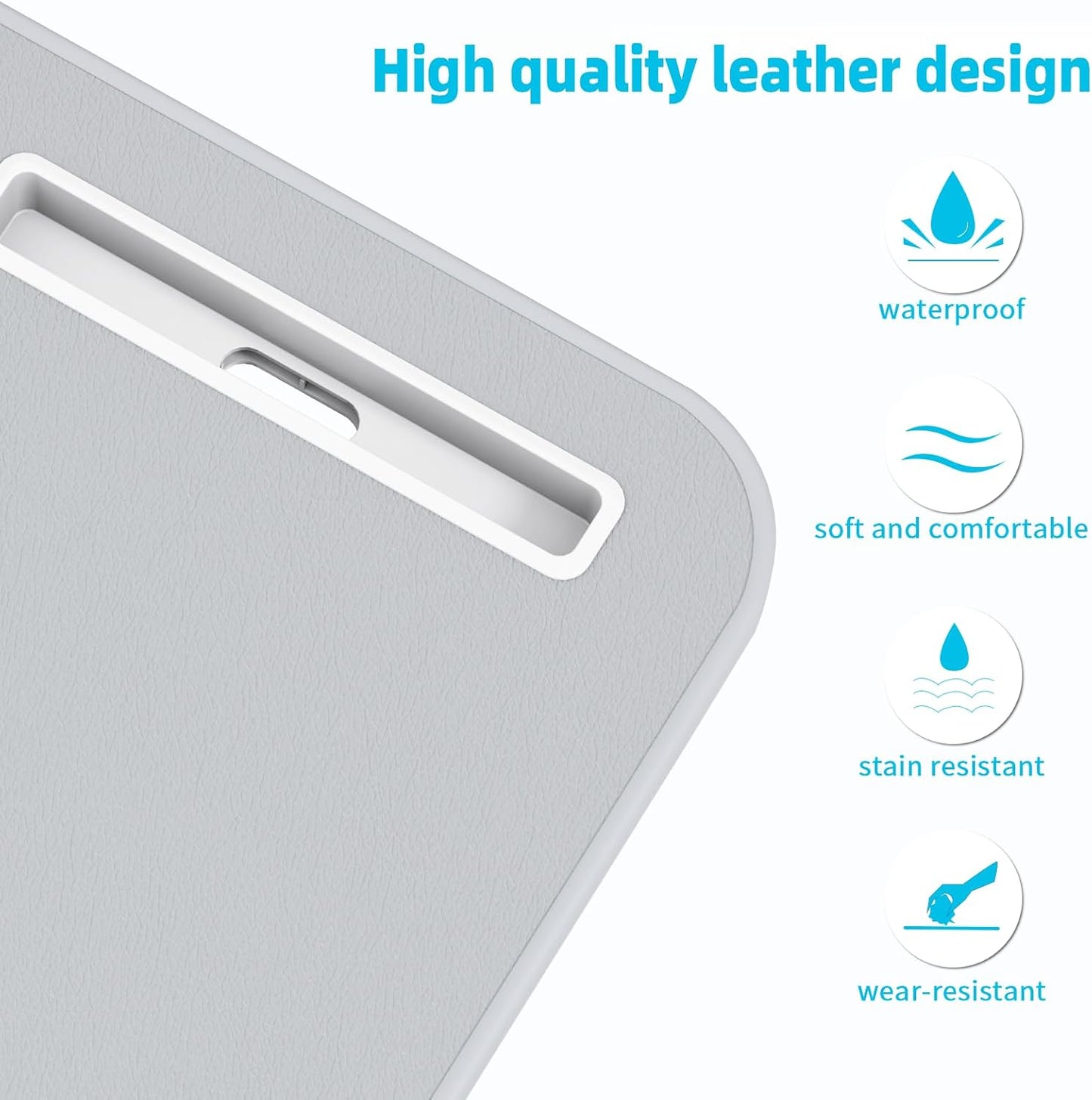 KLEAR Foldable Laptop Bed Tray Desk with Extral Drawstring Bag, Adjustable Bed Table with Heights and Angles, Lap Desk for Eating, Working, Writing, Gaming, Drawing with 2 Drawers(Grey)