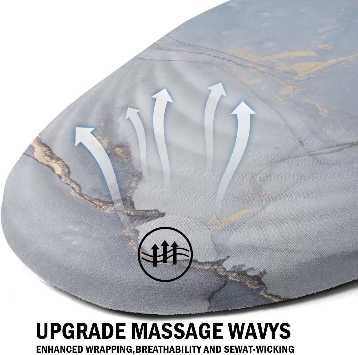 Ergonomic Mouse Pad with Wrist Rest Support,Mousepad Relief Carpal Tunnel Pain, Entire Memory Foam Mouse Pad with Non-Slip PU Base, Wireless Mouse Pad, Cloud Marble