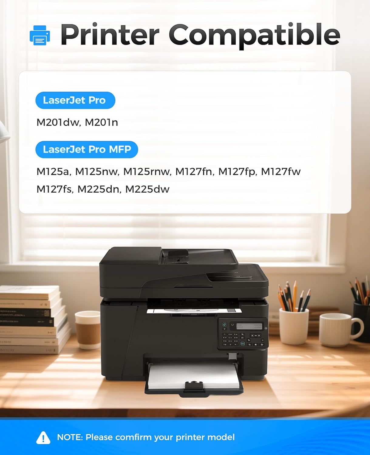 83A Black Toner Cartridge 2-Pack High Yield Replacement for HP 83A CF283A Compatible with LaserJet Pro MFP M125a M125nw M125rnw M127fn M127fp M127fw M127fs M201dw M201n M225dn M225dw Printer Ink Copy