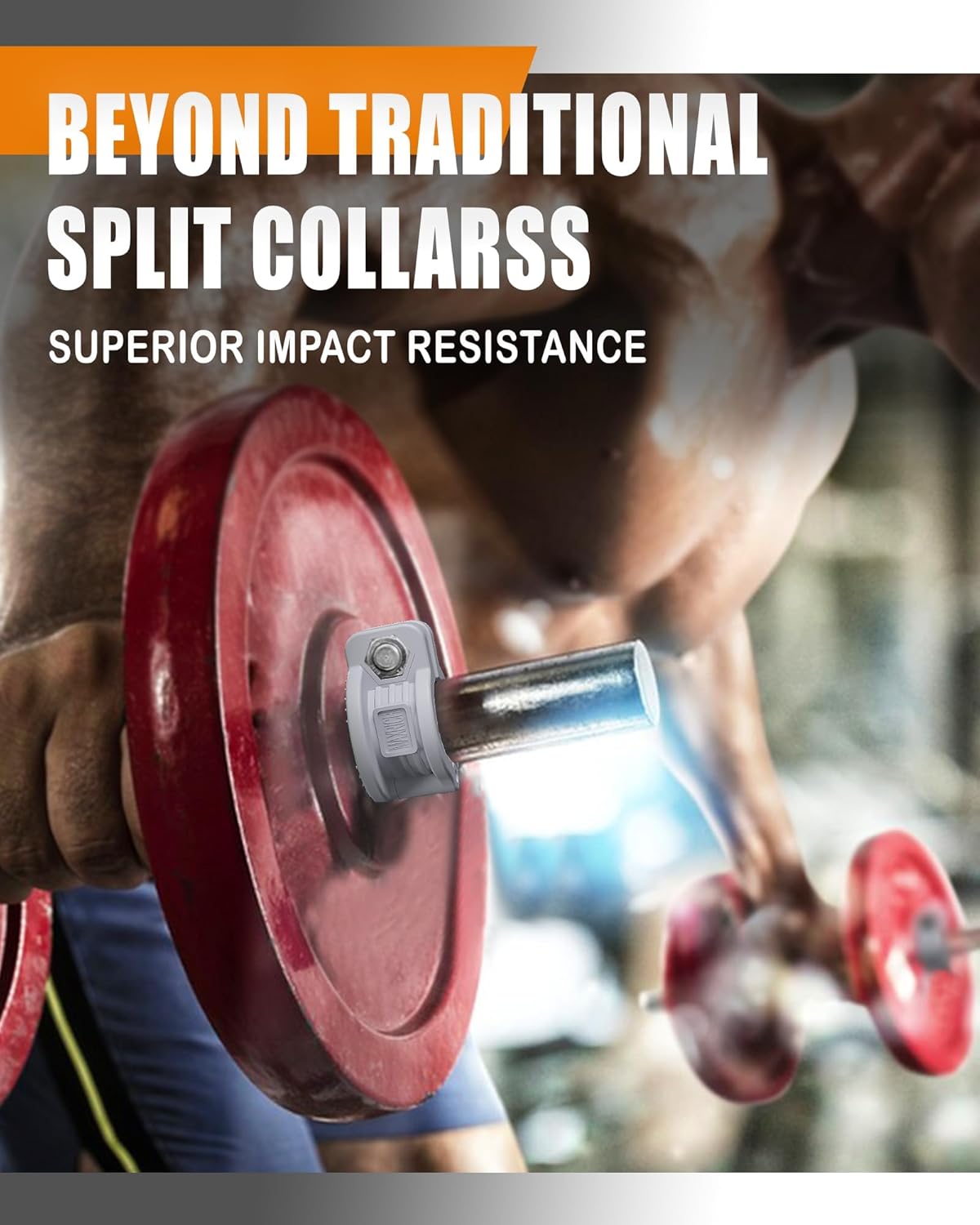 MAXRICH T Barbell Clamp 1 inch Multiple Sizes & Adjustable Weight Clips for Barbell Quick Release Barbell Clips|Barbell Collar Bar Locks for Weight Lifting (Gray)