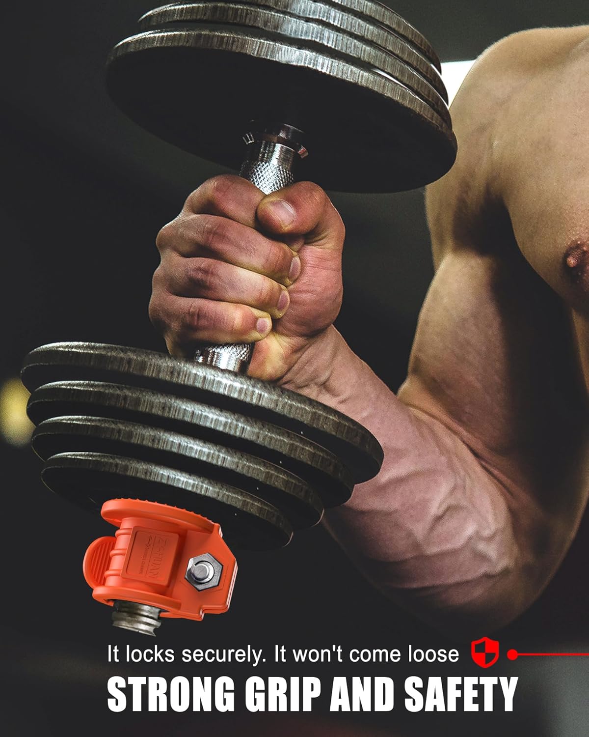 Barbell Clips 1 Inch Quick Release Weight Clamps 0.9-1.18inch Multi-Size Adjustable Olympic Clamps for Bars