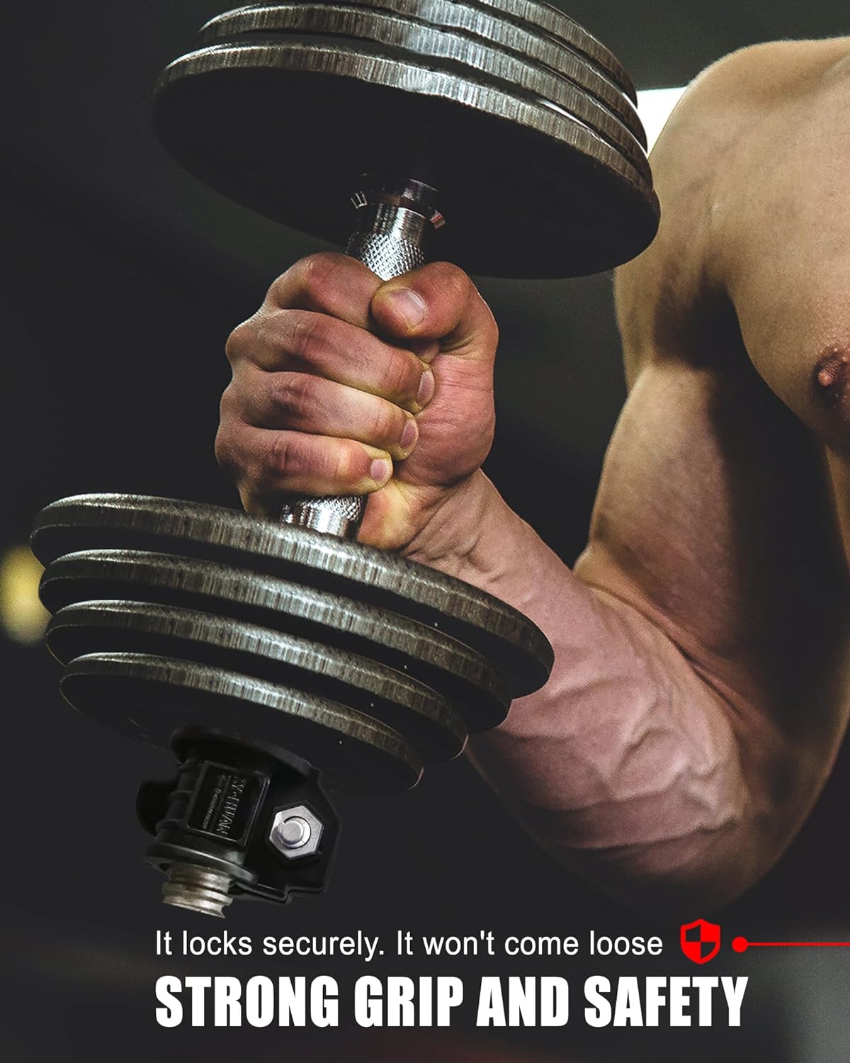 Barbell Clips 1 Inch Quick Release Weight Clamps 0.9-1.18inch Multi-Size Adjustable Olympic Clamps for Bars