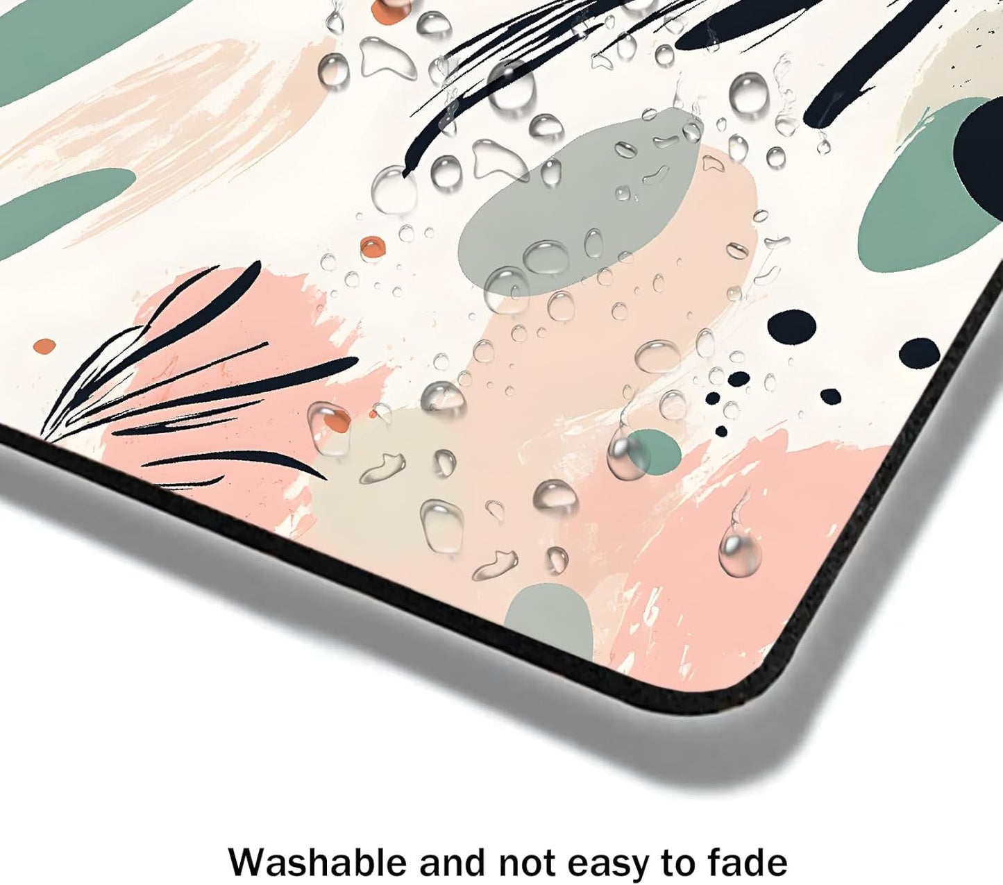 Mouse Pad, Cute Aesthetics Art Boho Mouse Pads for Desk, 9.5" x 7.9" Non-Slip Rubber Base Computer Mousepad with Women, Portable Square Design for Wireless Mouse and Pad Laptop Office & Travel