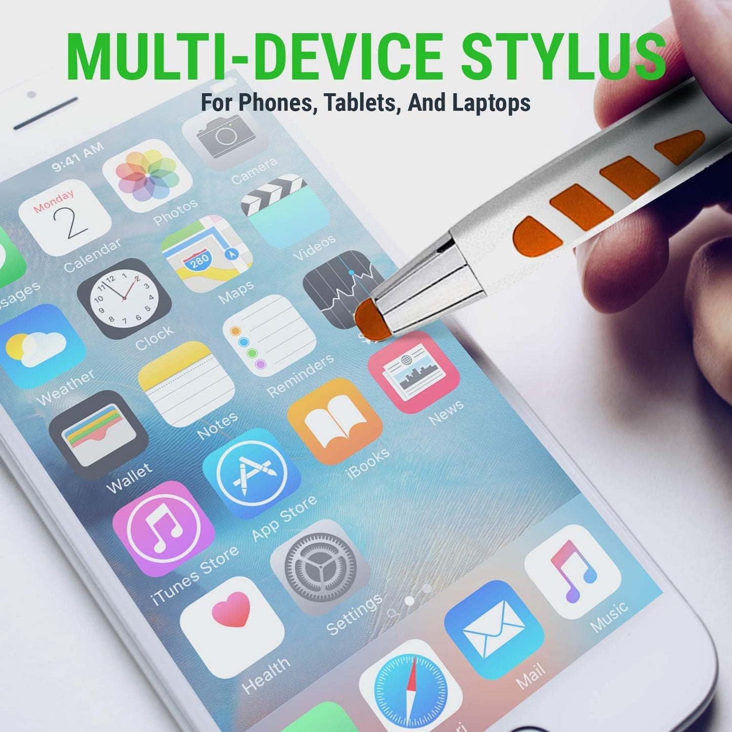 Stylus Pens - 2 in 1 Touch Screen & Writing Pen, Sensitive Stylus Tip - for Most Touchscreen Devices - Assorted Barrel Colors, Black Ink, 14 Pack