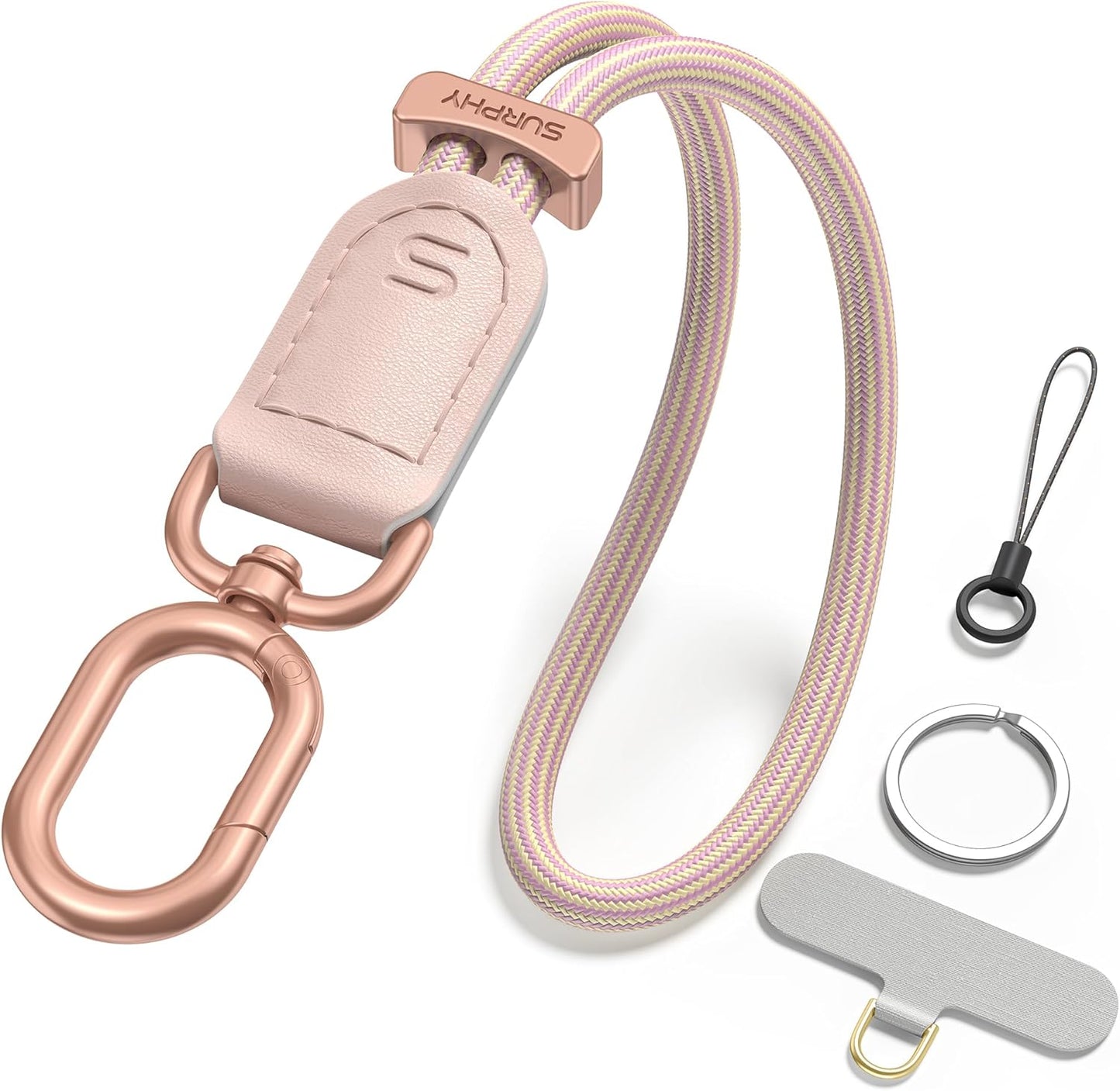 SURPHY Phone Wrist Strap, Keychain Wristlet, Phone Strap Charm with Tether Tab, Cellphone Lanyard Wrist, Key Chain for Women