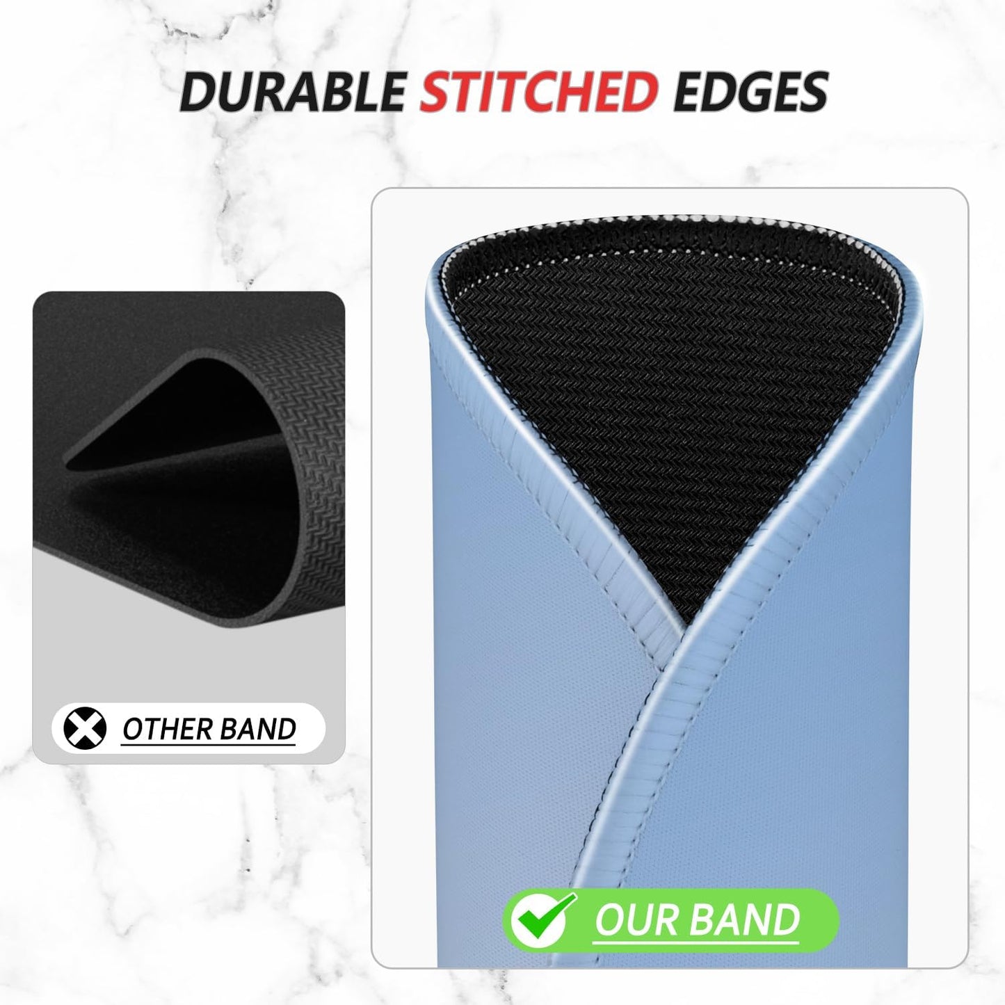 ITNRSIIET Mouse Pad Non-Slip Rubber Base Smooth Surface Stitched Edges Waterproof Durable Compatible with All Mice for Office & Gaming, Desk Accessory, Diameter 8.7 inch, Azure Gradient