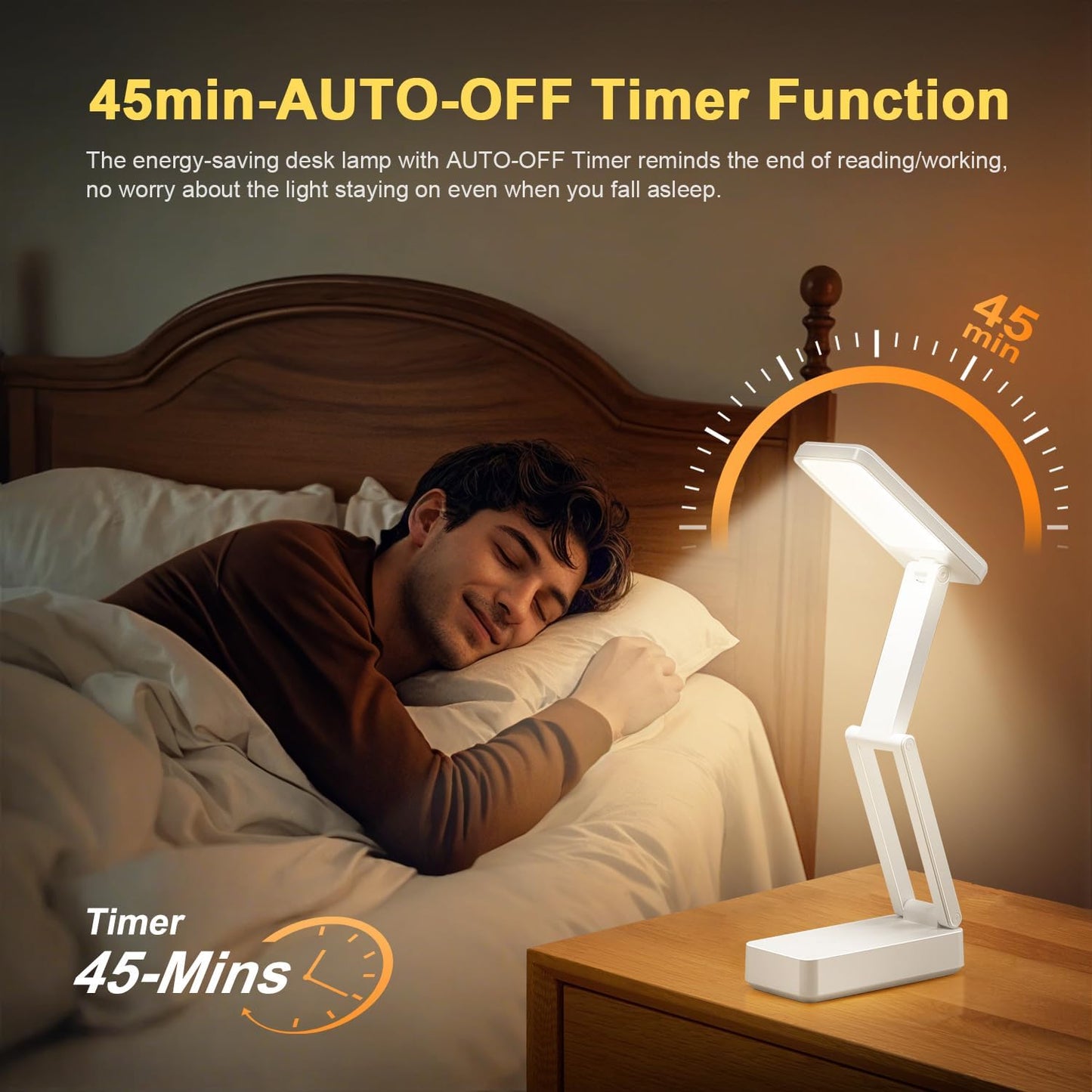 Rechargeable Lamps Cordless Lamps,6000mAh Battery Powered Lamp,3 Colors+Dimmable Desk Light,Rechargeable Table Lamp with USB Charging Port+45min-Timer,Wireless & Portable Light,Battery Operated Lights